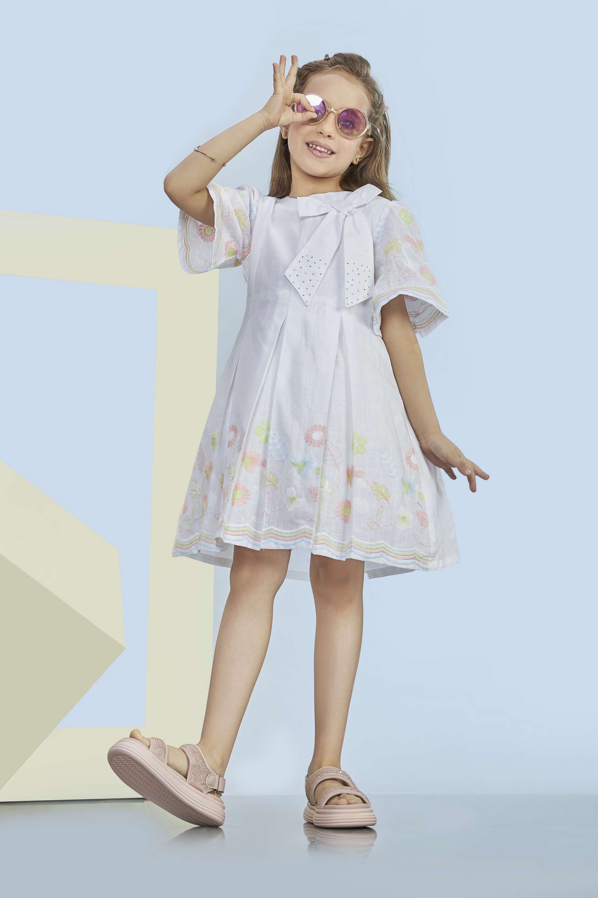 Girls-Knee-Length-Casual-Wear-Dress