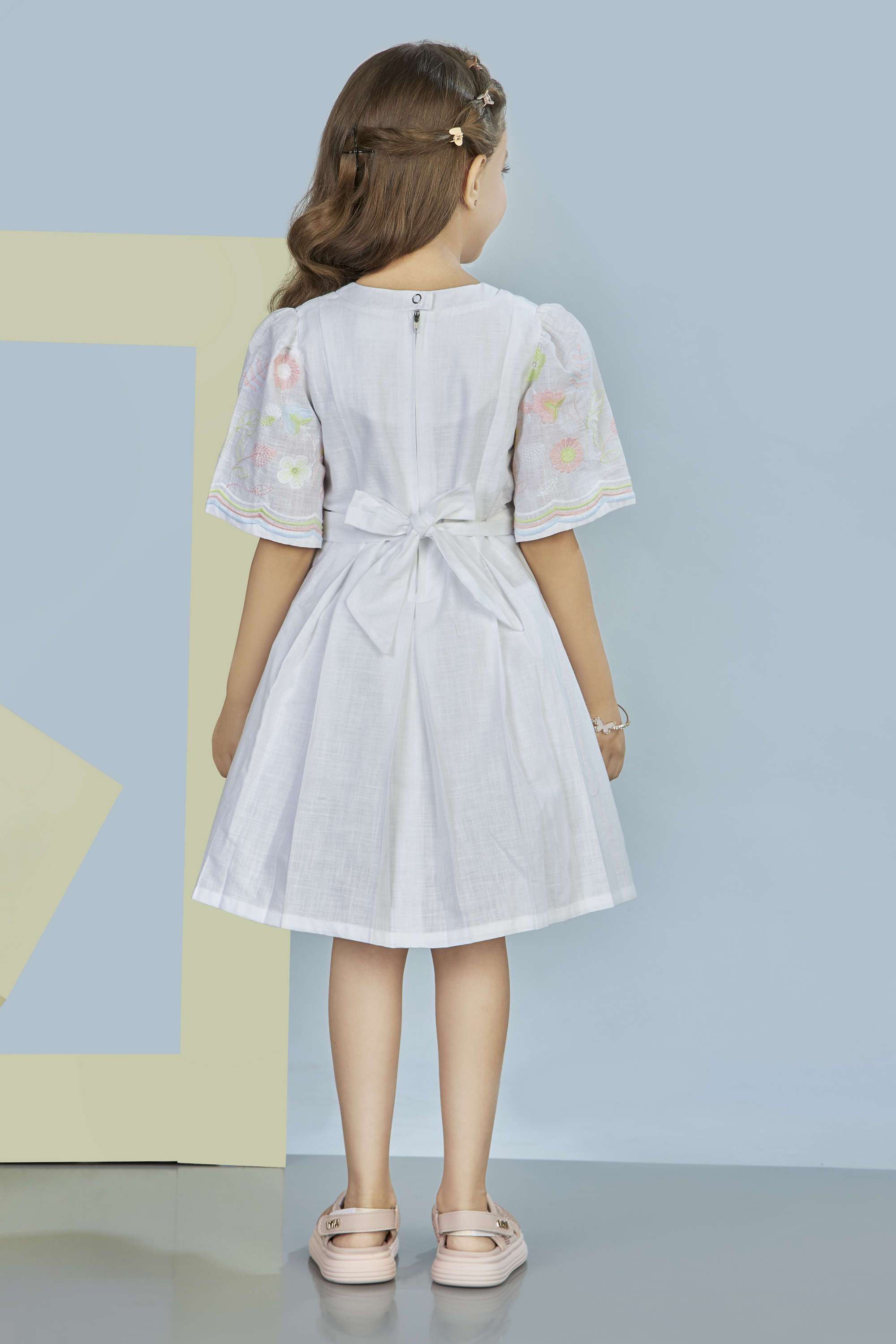 Girls-Knee-Length-Casual-Wear-Dress
