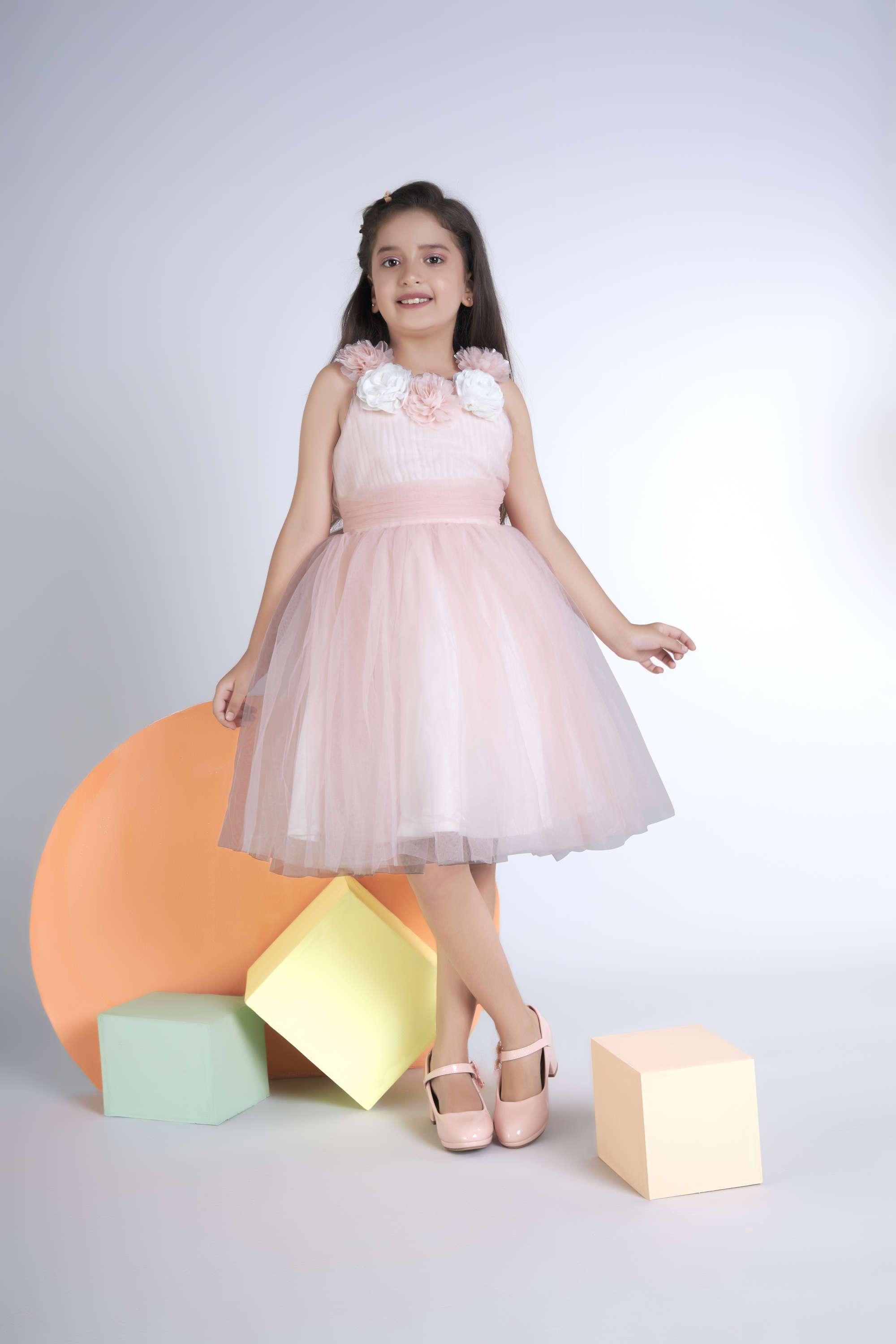 Girls-Knee-Length-Party-Wear-Dress
