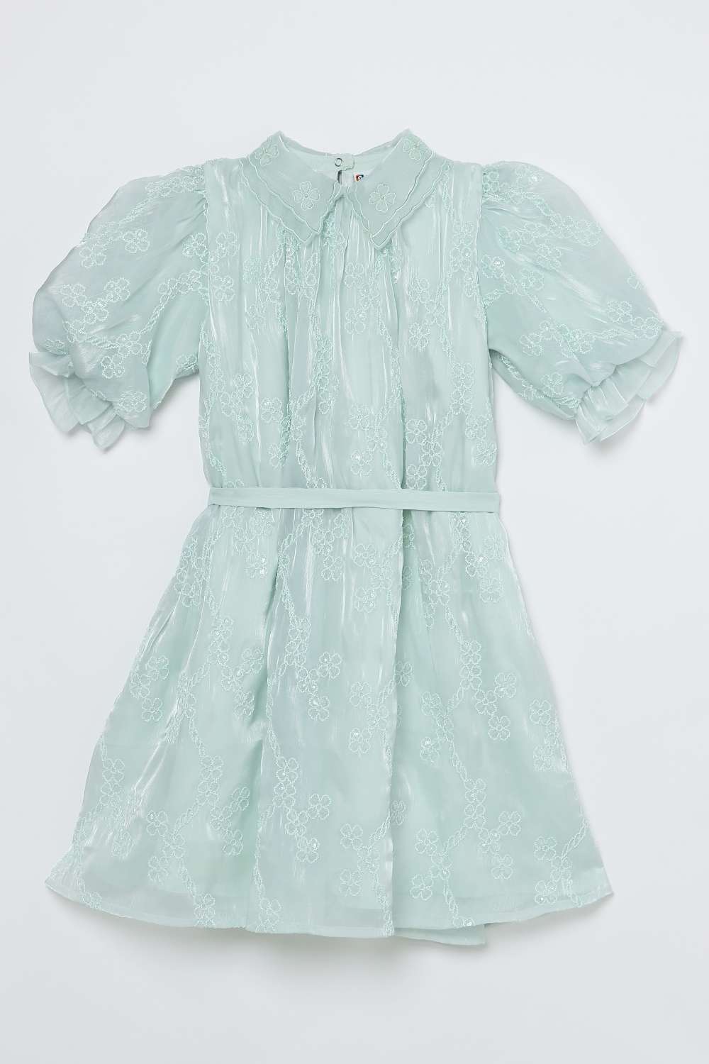 Embroidered-Polyester-Collared-Girl-s-Festive-Wear-Dress