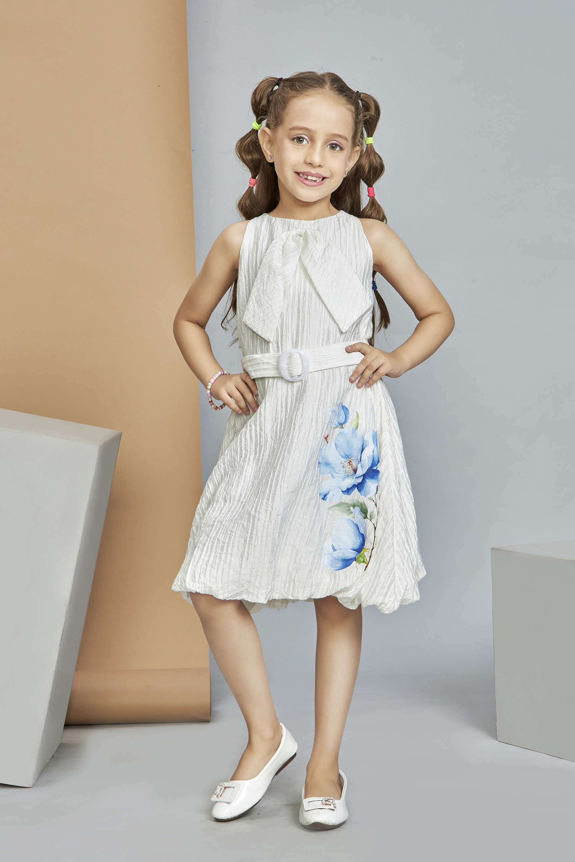 Textured-Polyester-Collared-Girls-Festive-Wear-Dress