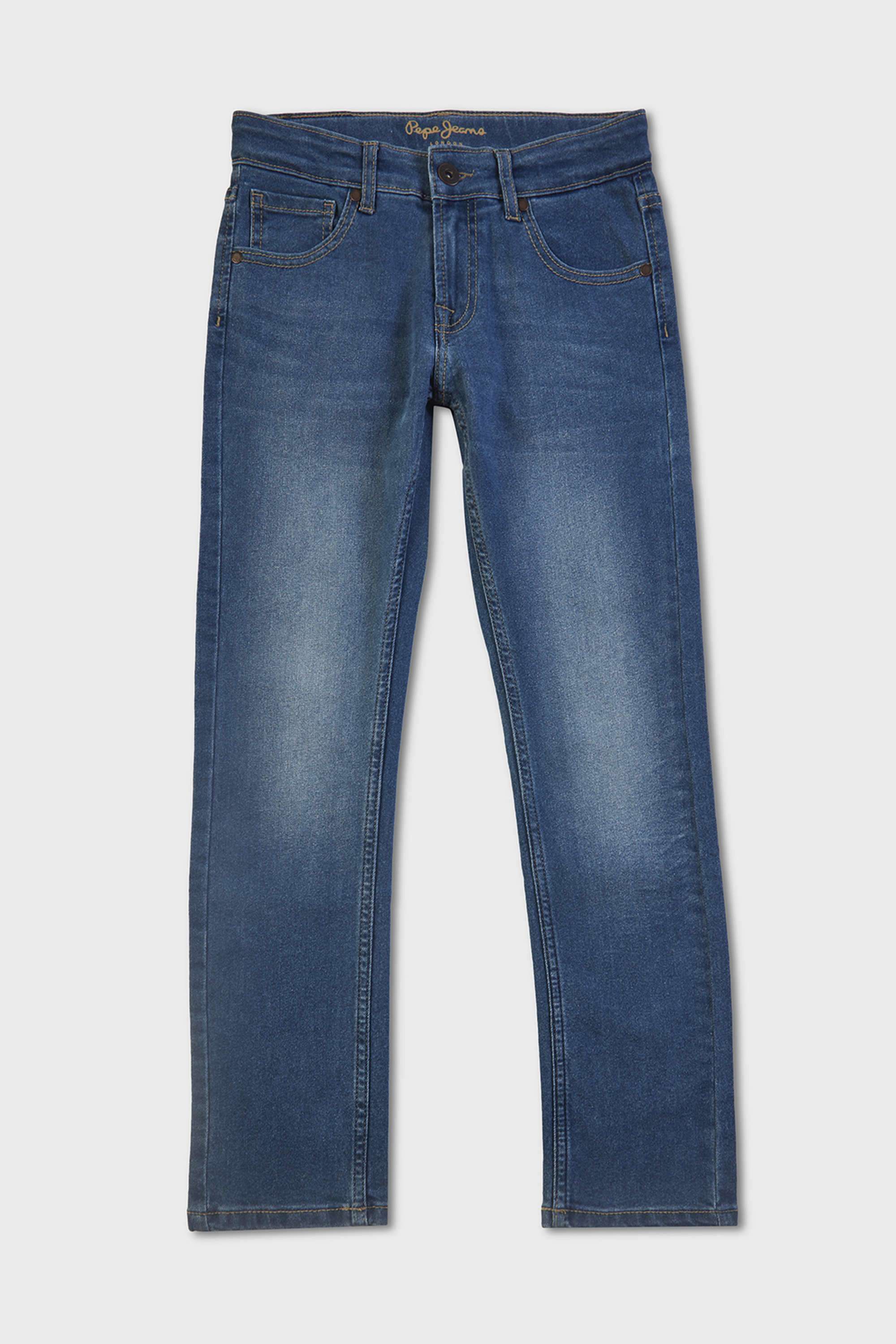 Solid-Cotton-Slim-Fit-Boy-s-Jeans