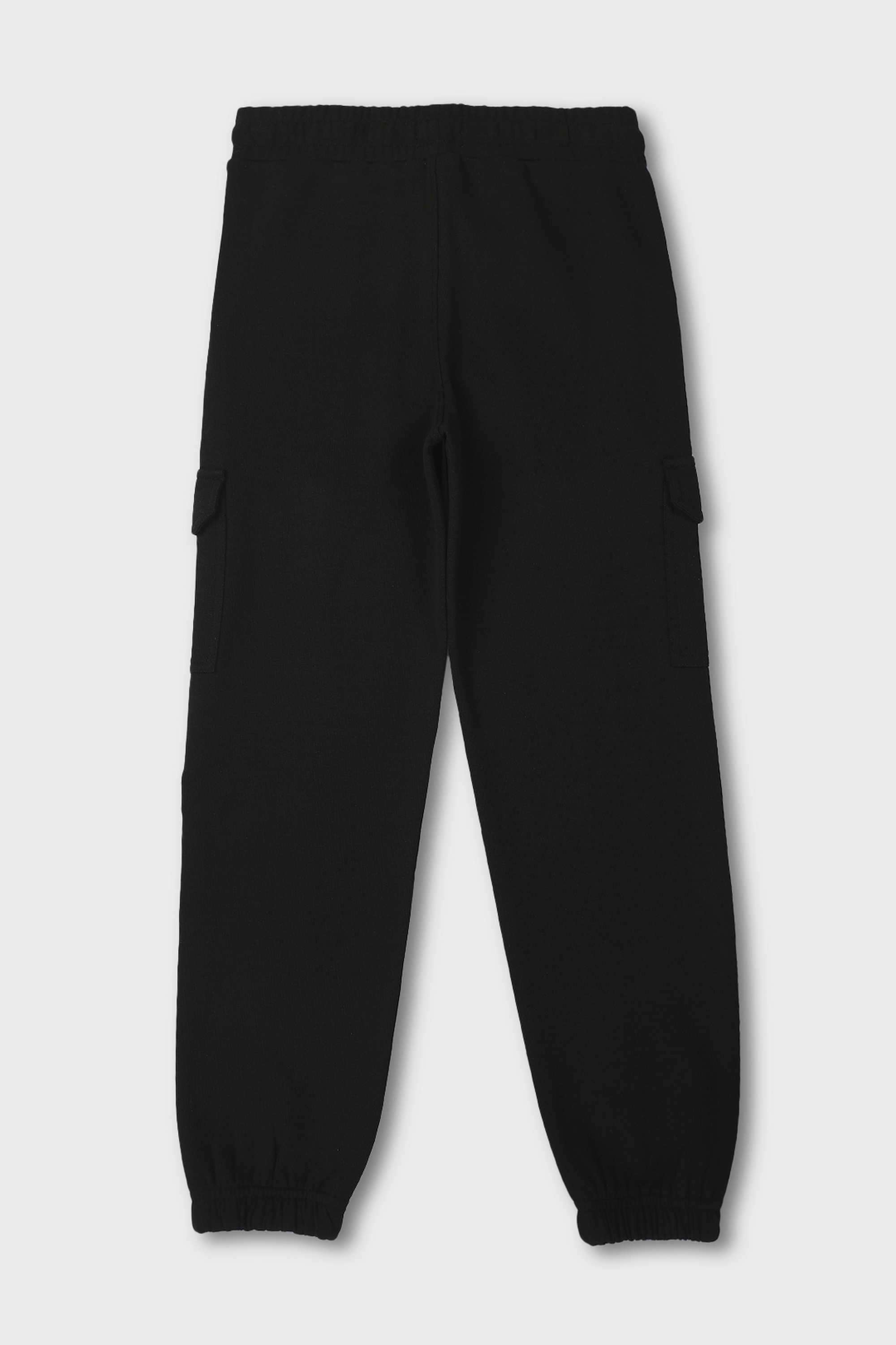 Solid-Cotton-Blend-Regular-Fit-Boy-s-Joggers