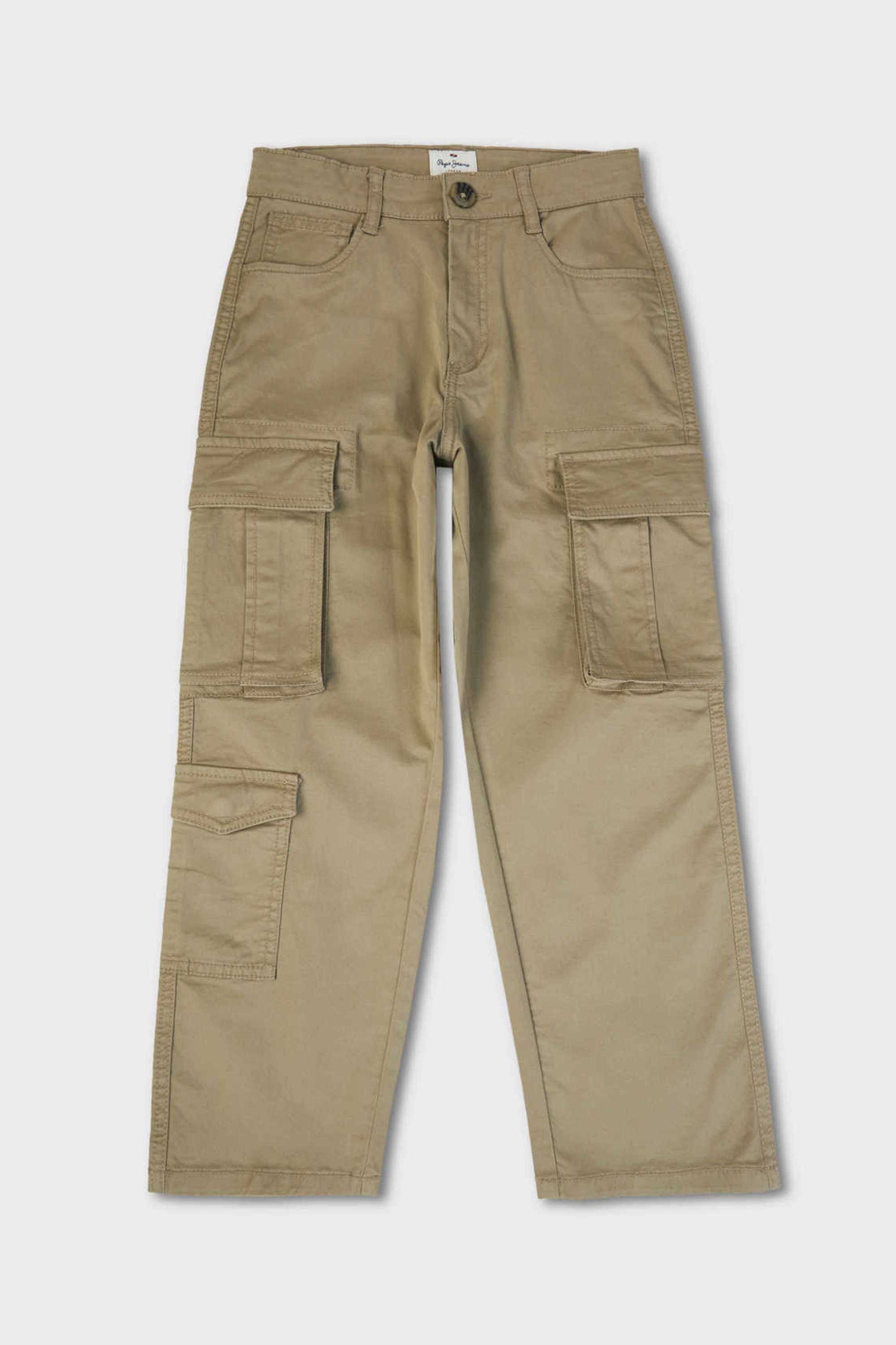 Solid-Cotton-Blend-Regular-Fit-Boy-s-Cargos