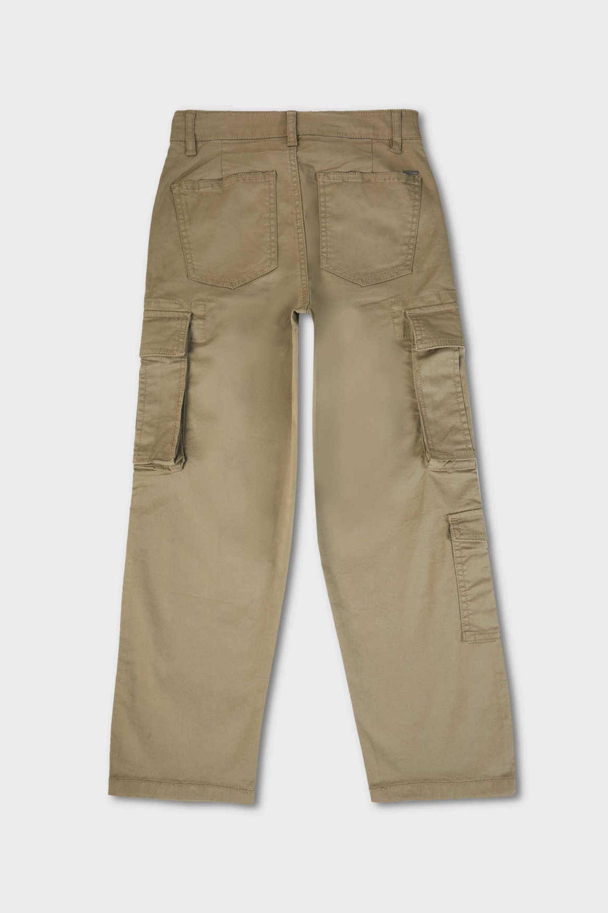 Solid-Cotton-Blend-Regular-Fit-Boy-s-Cargos