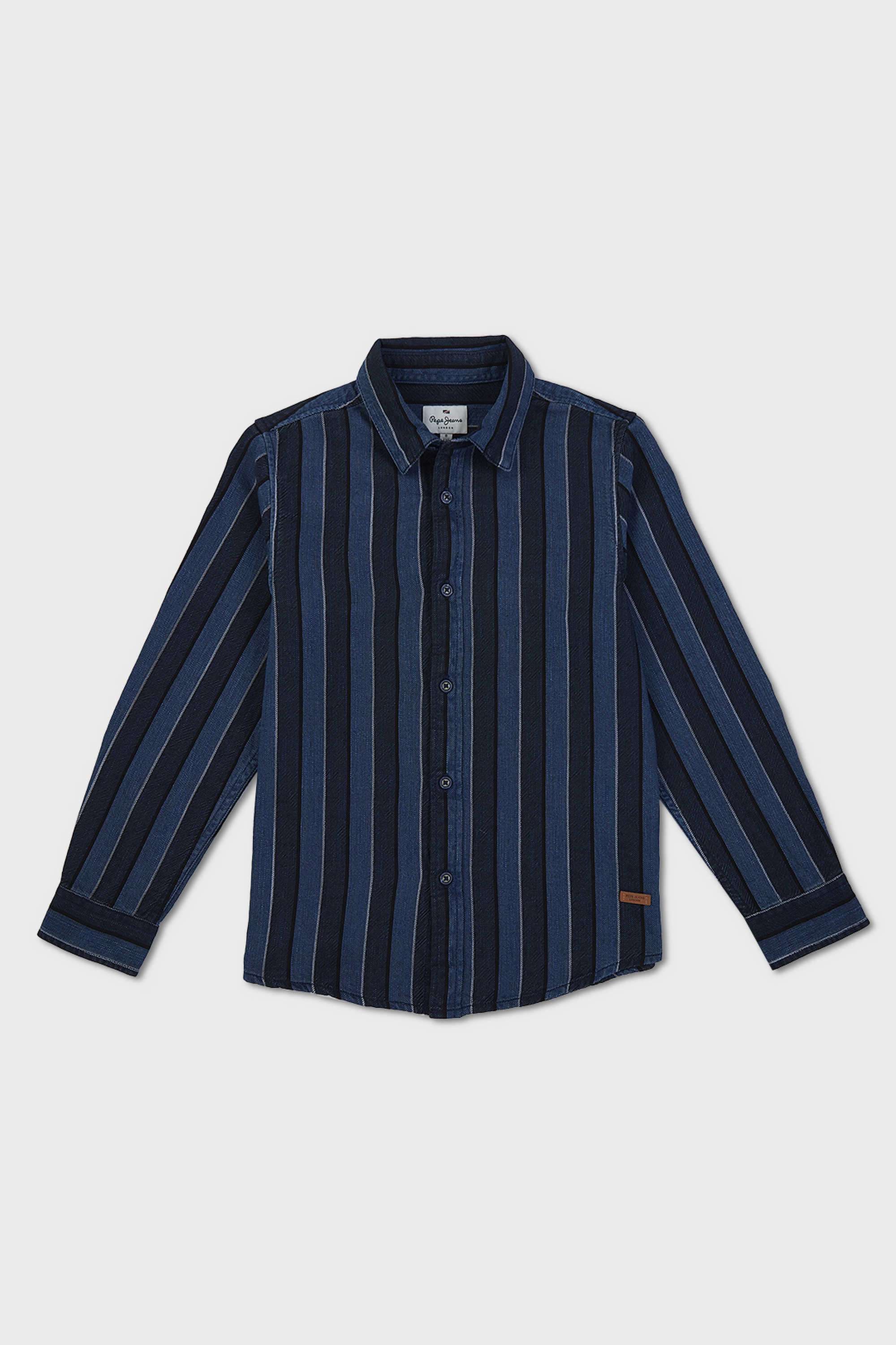 Stripes-Cotton-Collared-Boy-s-Shirt