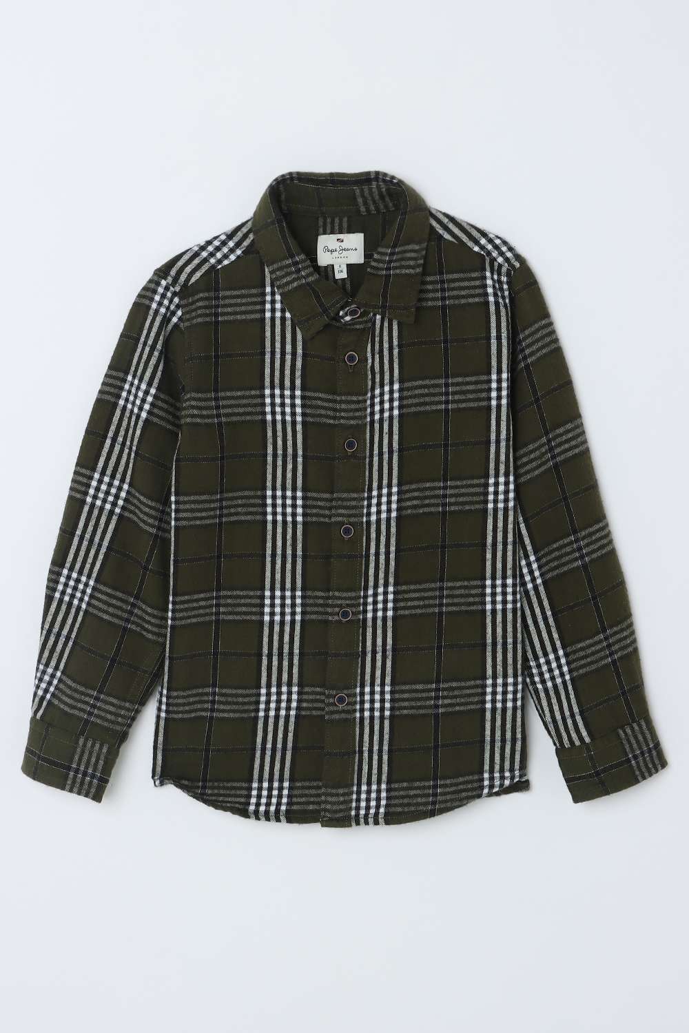 Solid-Blended-Fabric-Classic-Collar-Boys-Shirt