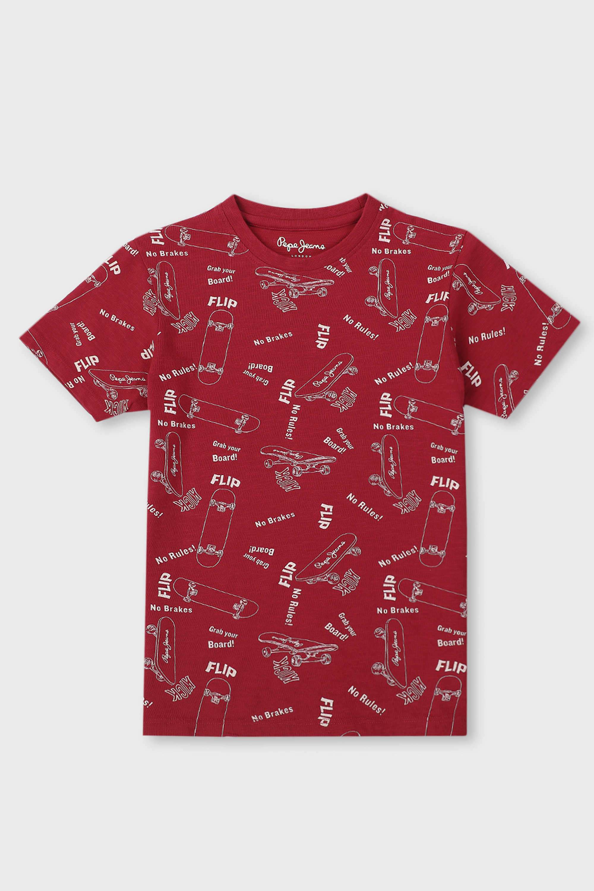 Graphic-Print-Cotton-Round-Neck-Boy-s-T-Shirt