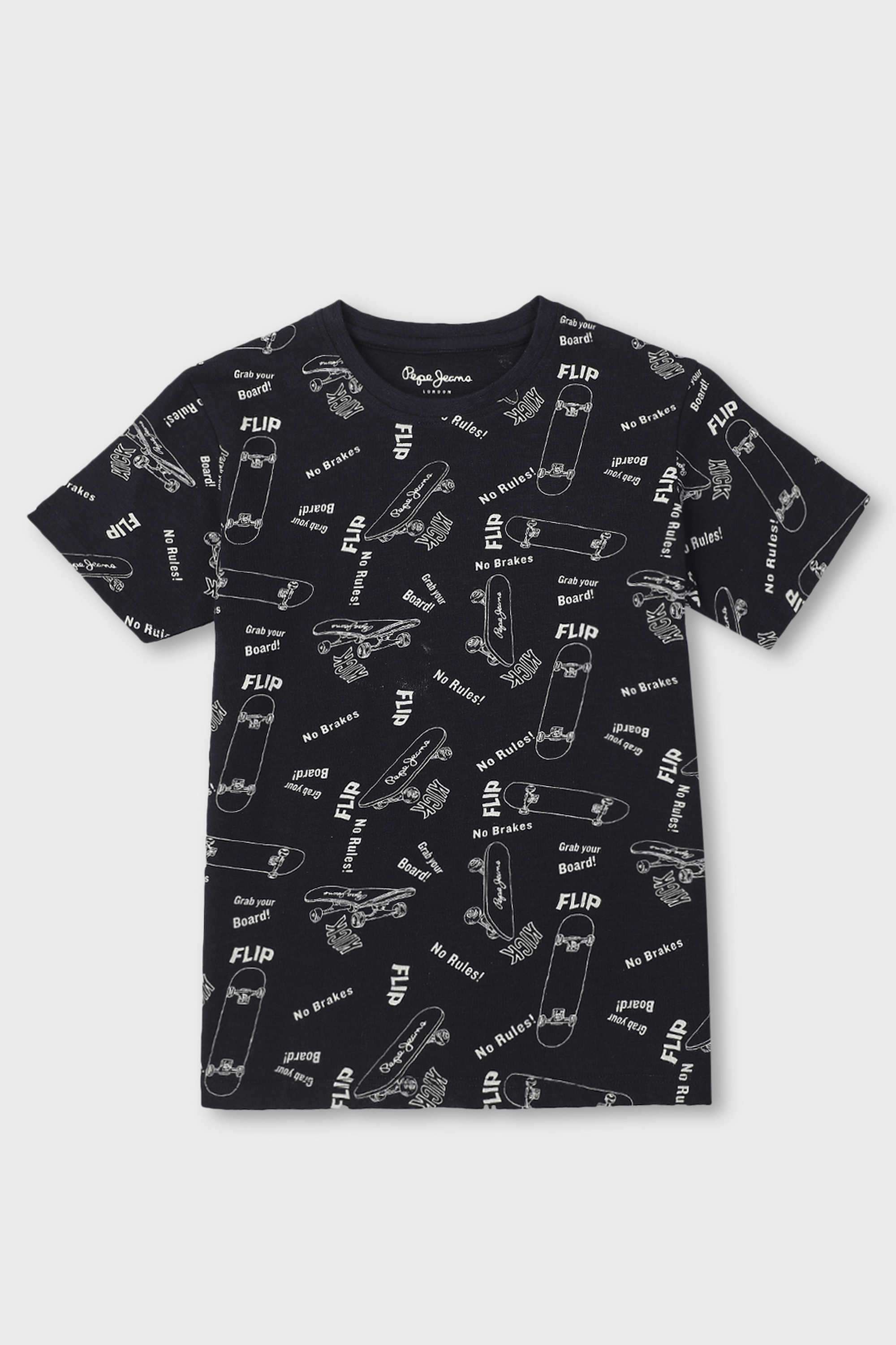 Graphic-Print-Cotton-Round-Neck-Boy-s-T-Shirt