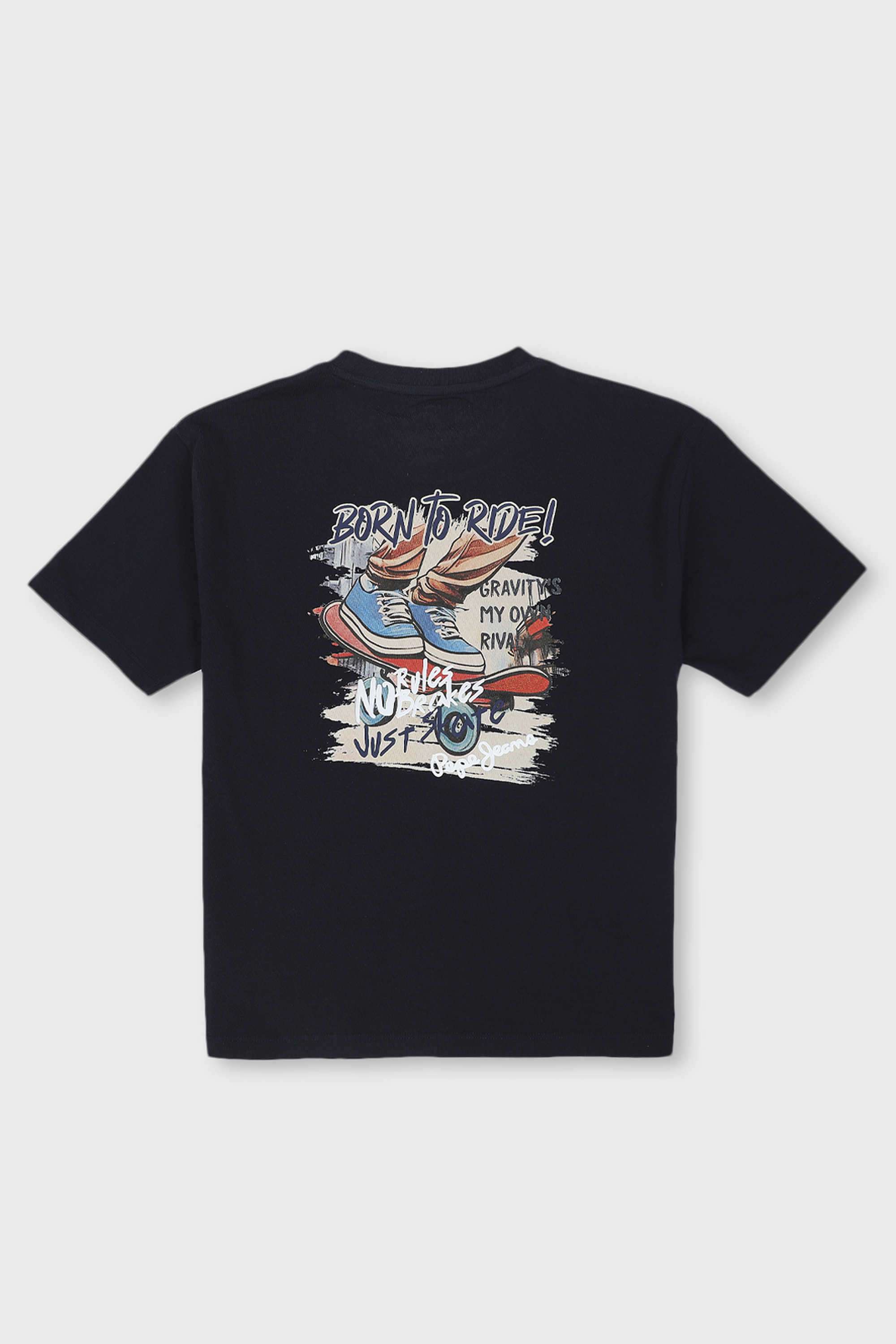 Graphic-Print-Cotton-Round-Neck-Boy-s-T-Shirt