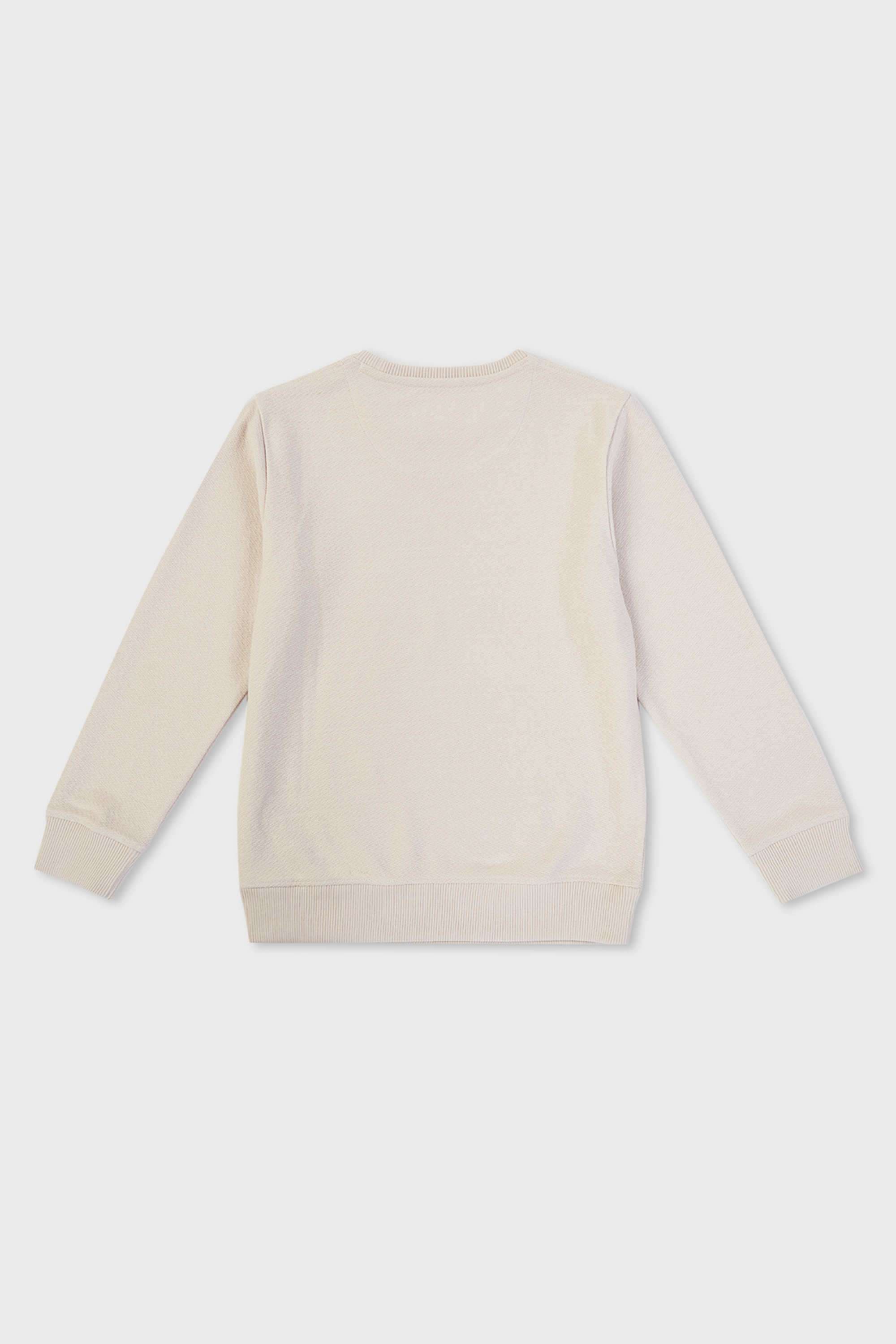 Textured-Cotton-Round-Neck-Boy-s-Sweatshirt