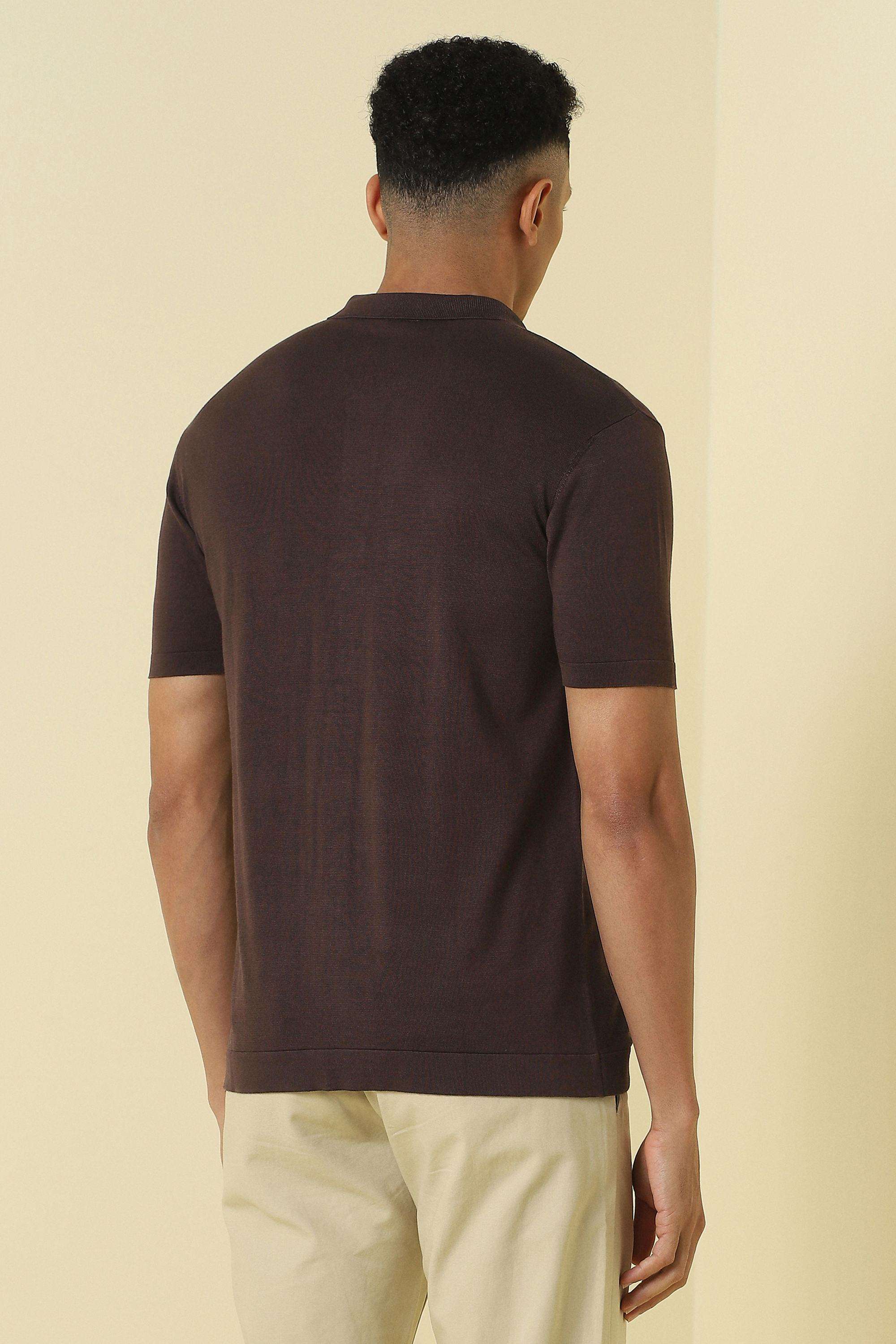 Textured-Cotton-Collared-Men-s-T-Shirt