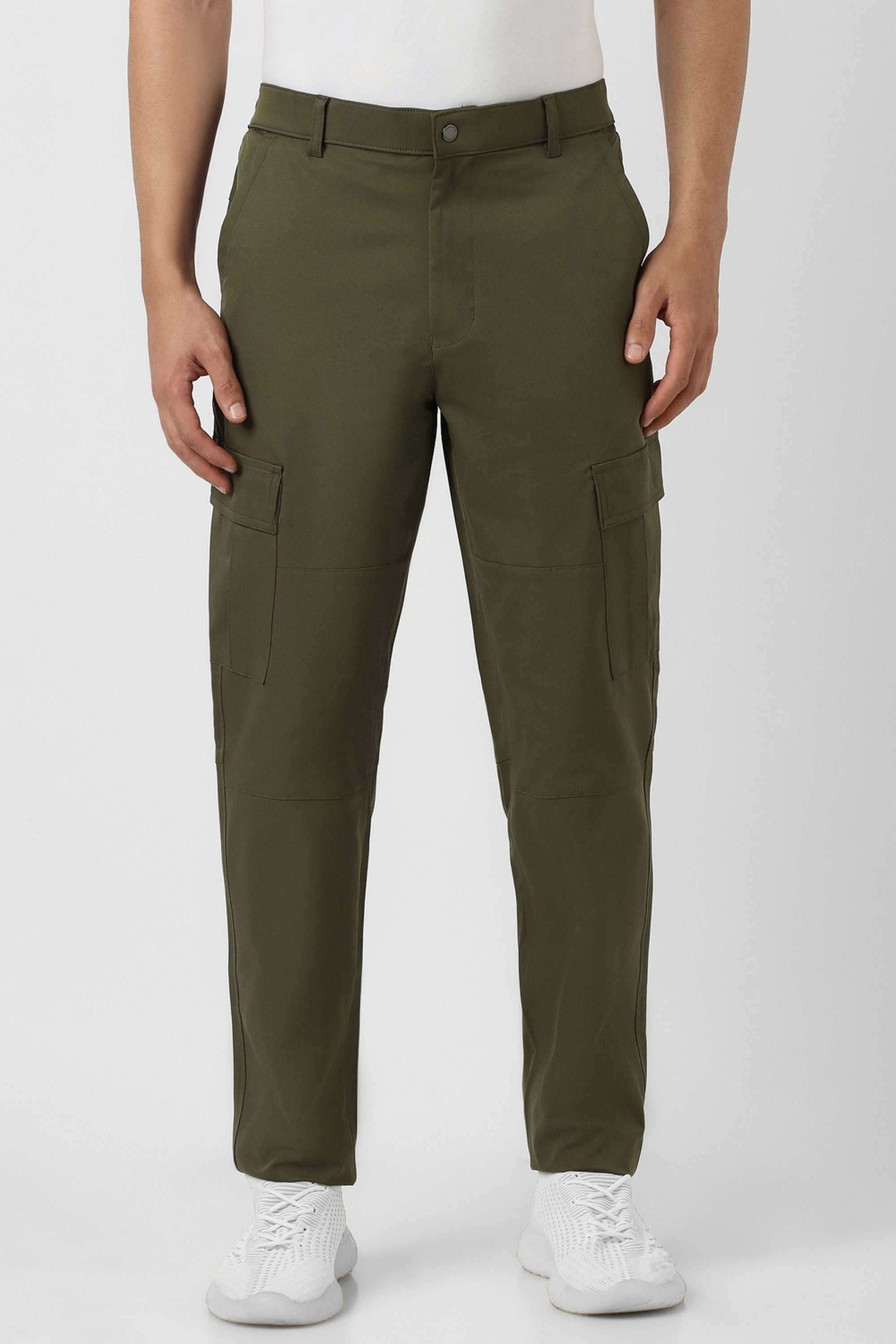 Solid-Polyester-Regular-Fit-Men-Track-Pants