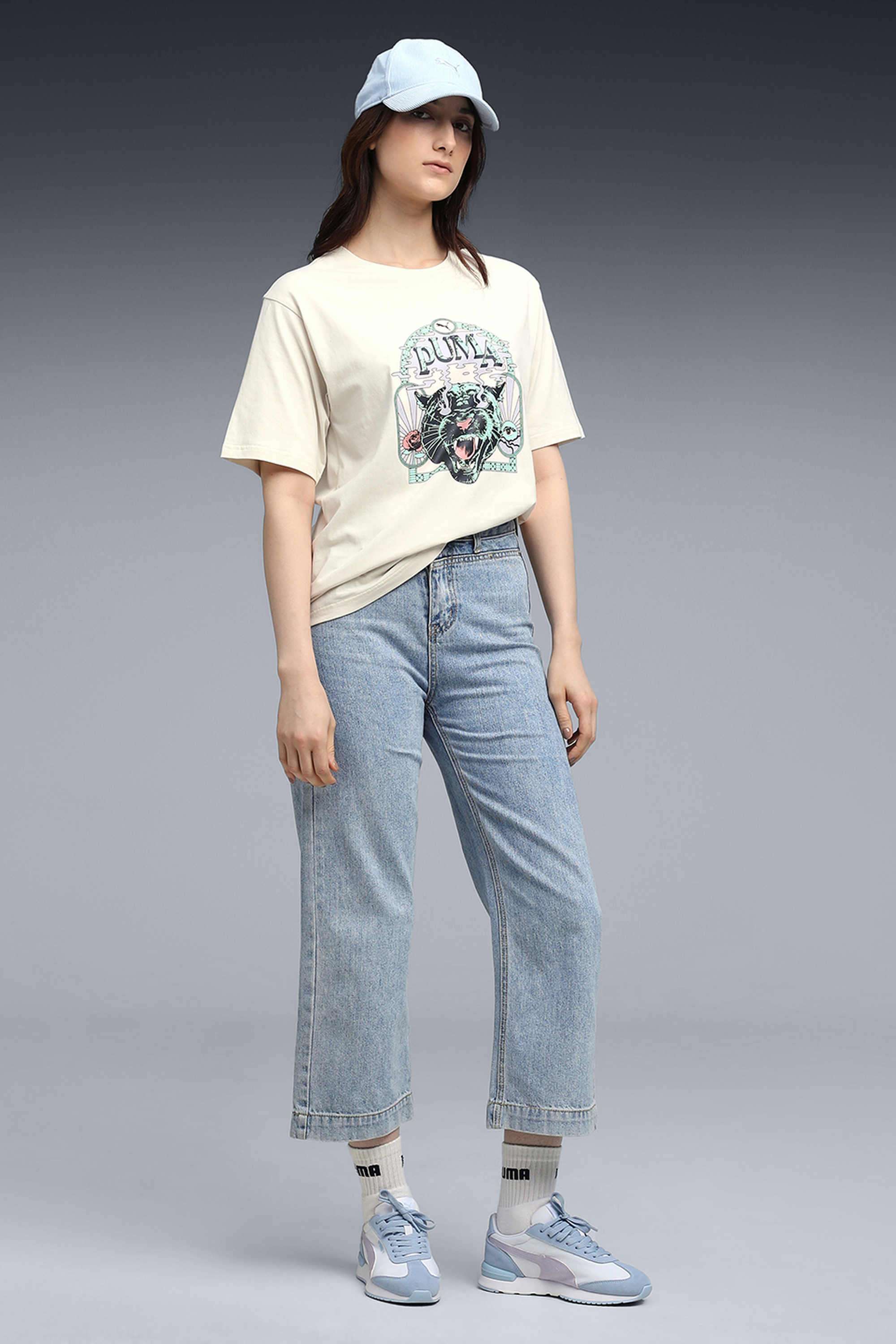 Solid-Cotton-Round-Neck-Women-s-T-Shirt