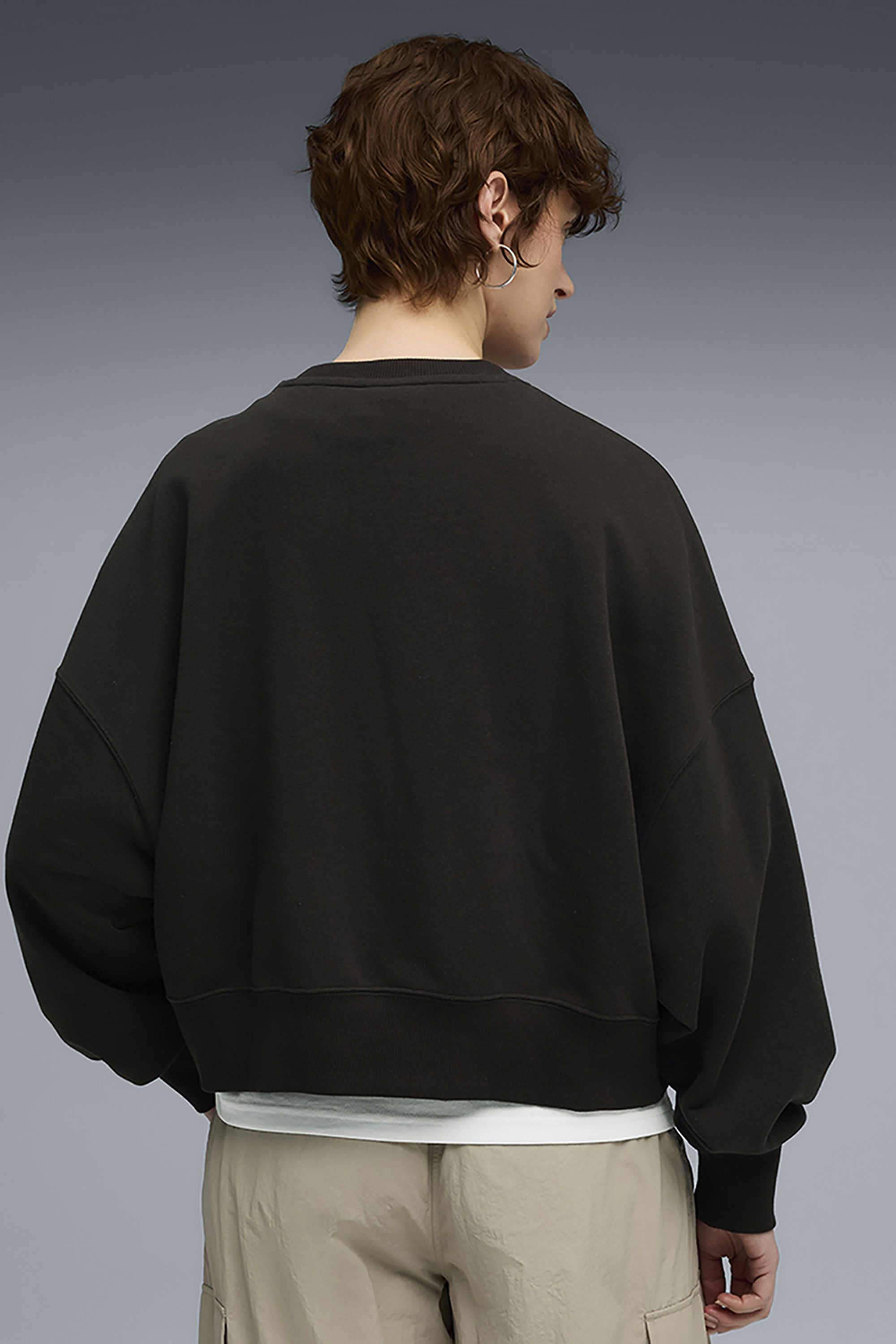 Solid-Cotton-Round-Neck-Women-s-Sweatshirt