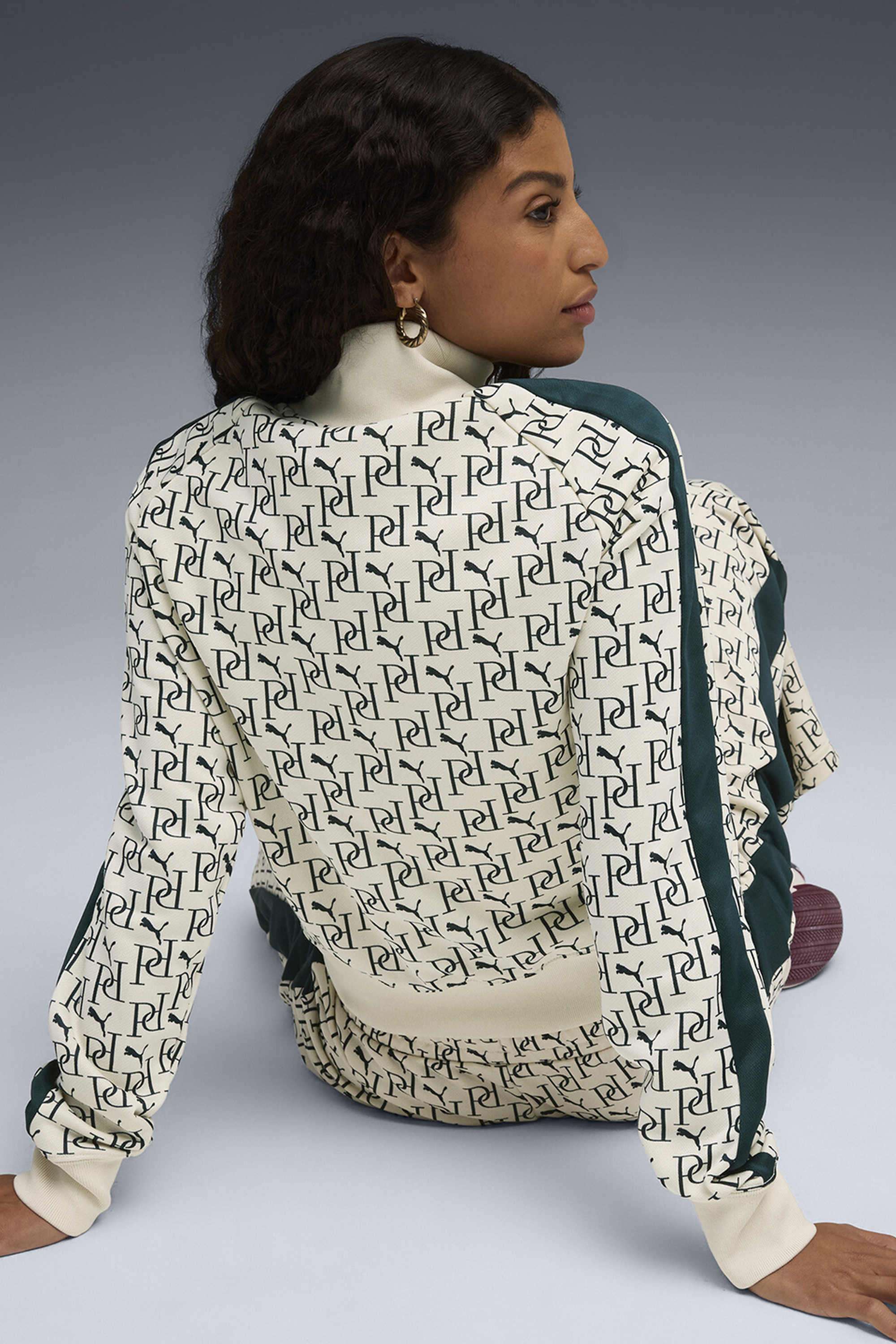 Printed-High-Neck-Polyester-Women-Jacket