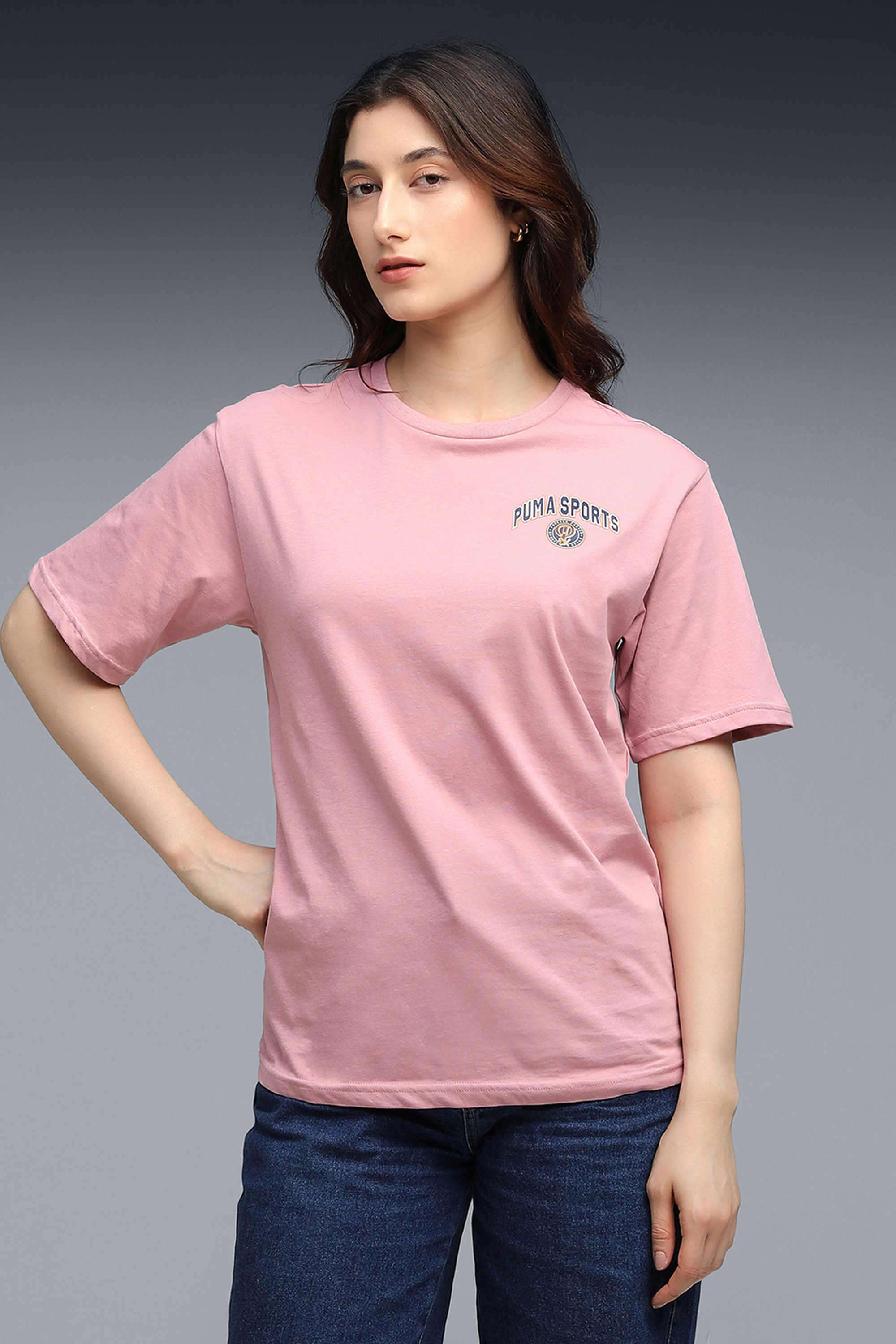 Solid-Cotton-Round-Neck-Women-s-T-Shirt