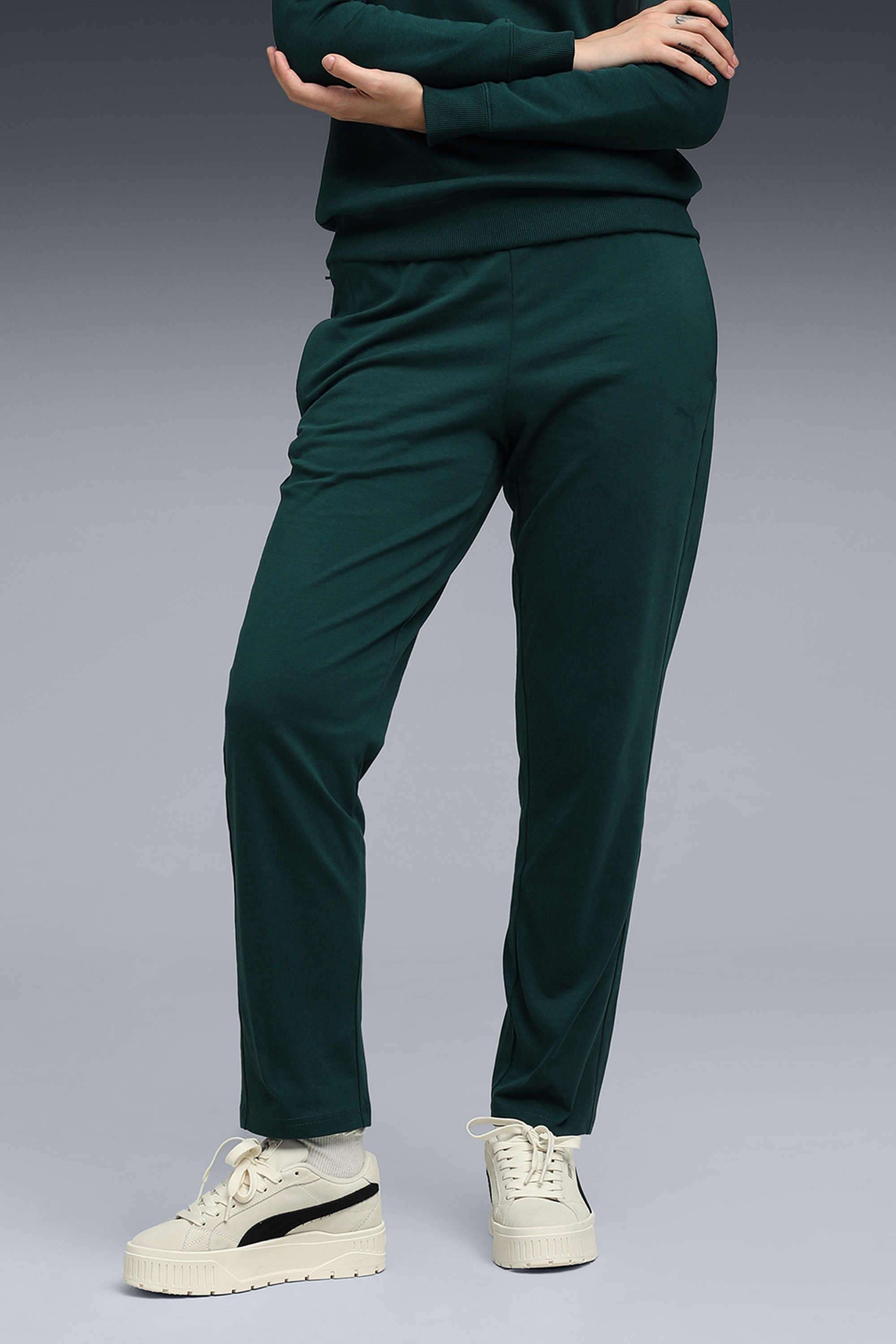 Solid-Regular-Cotton-Women-s-Casual-Wear-Pants