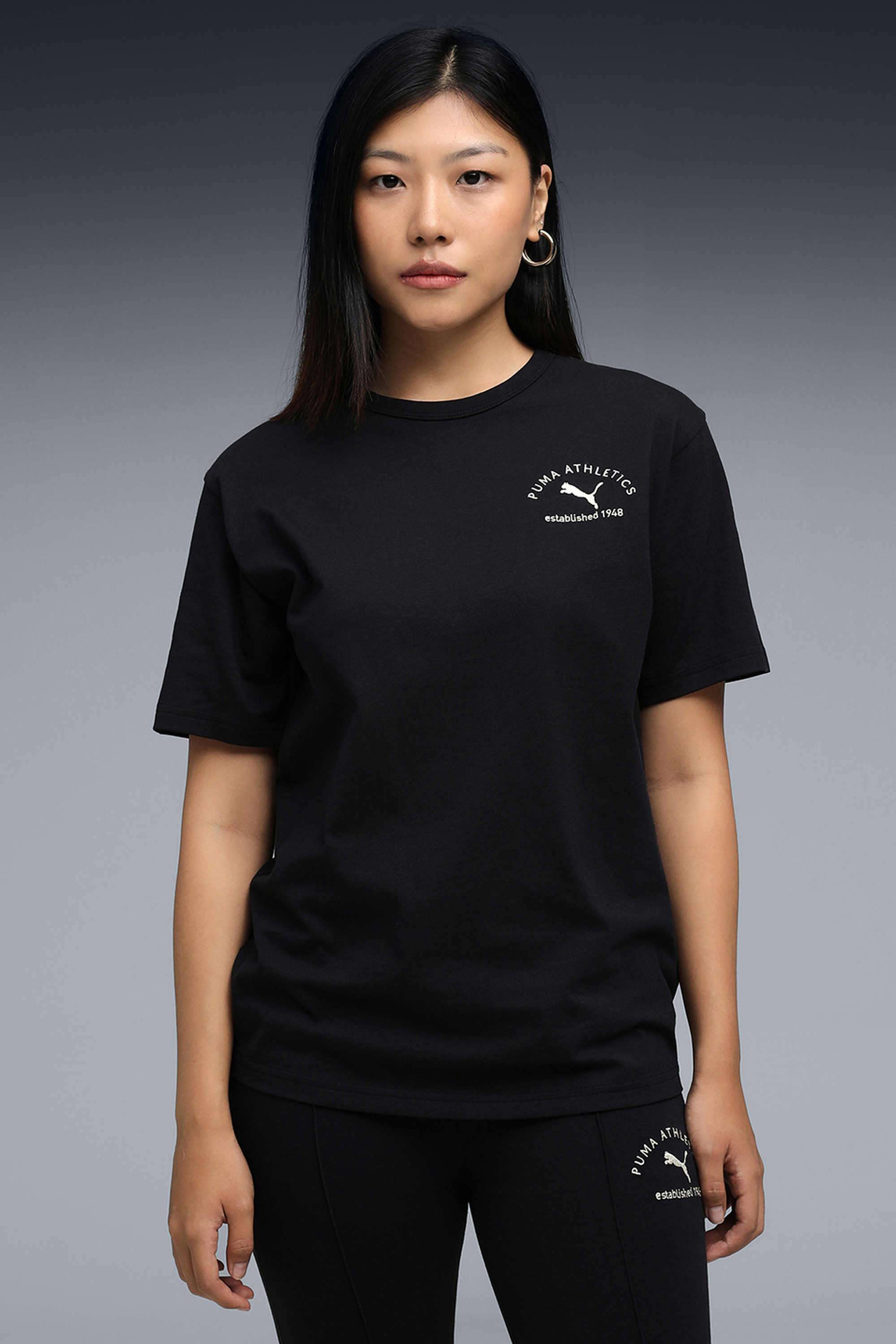 Solid-Cotton-Round-Neck-Women-s-T-Shirt