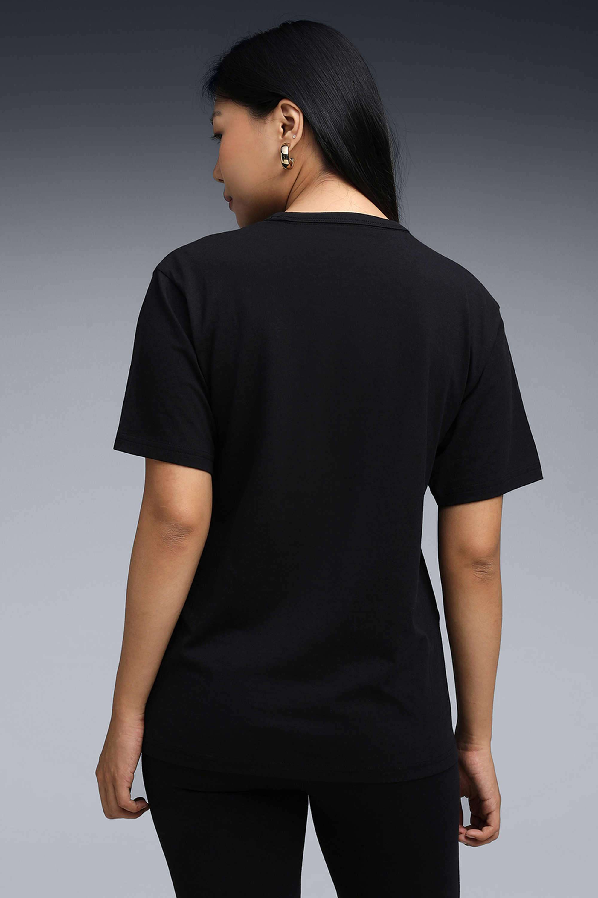 Solid-Cotton-Round-Neck-Women-s-T-Shirt