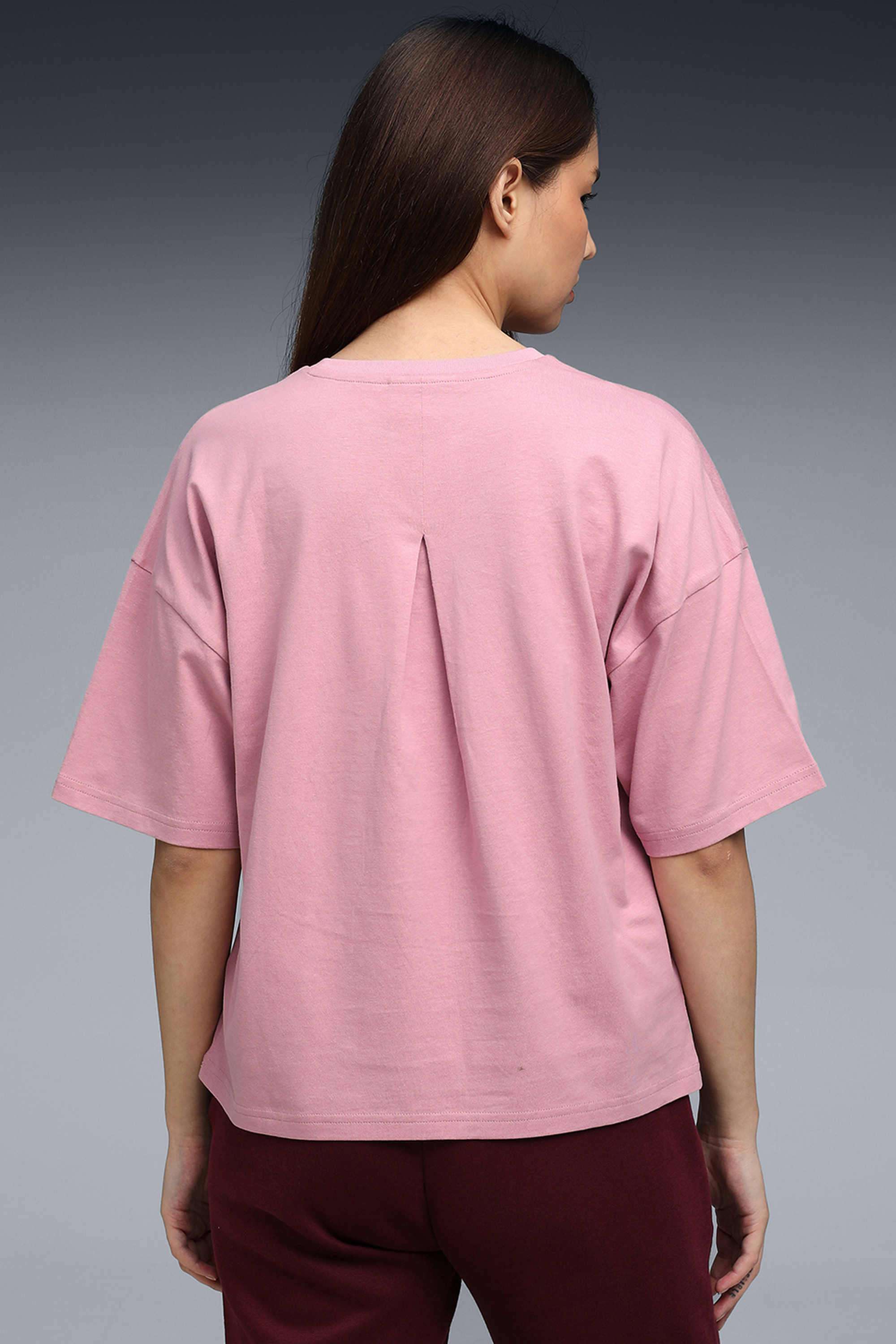 Solid-Cotton-Round-Neck-Women-s-T-Shirt