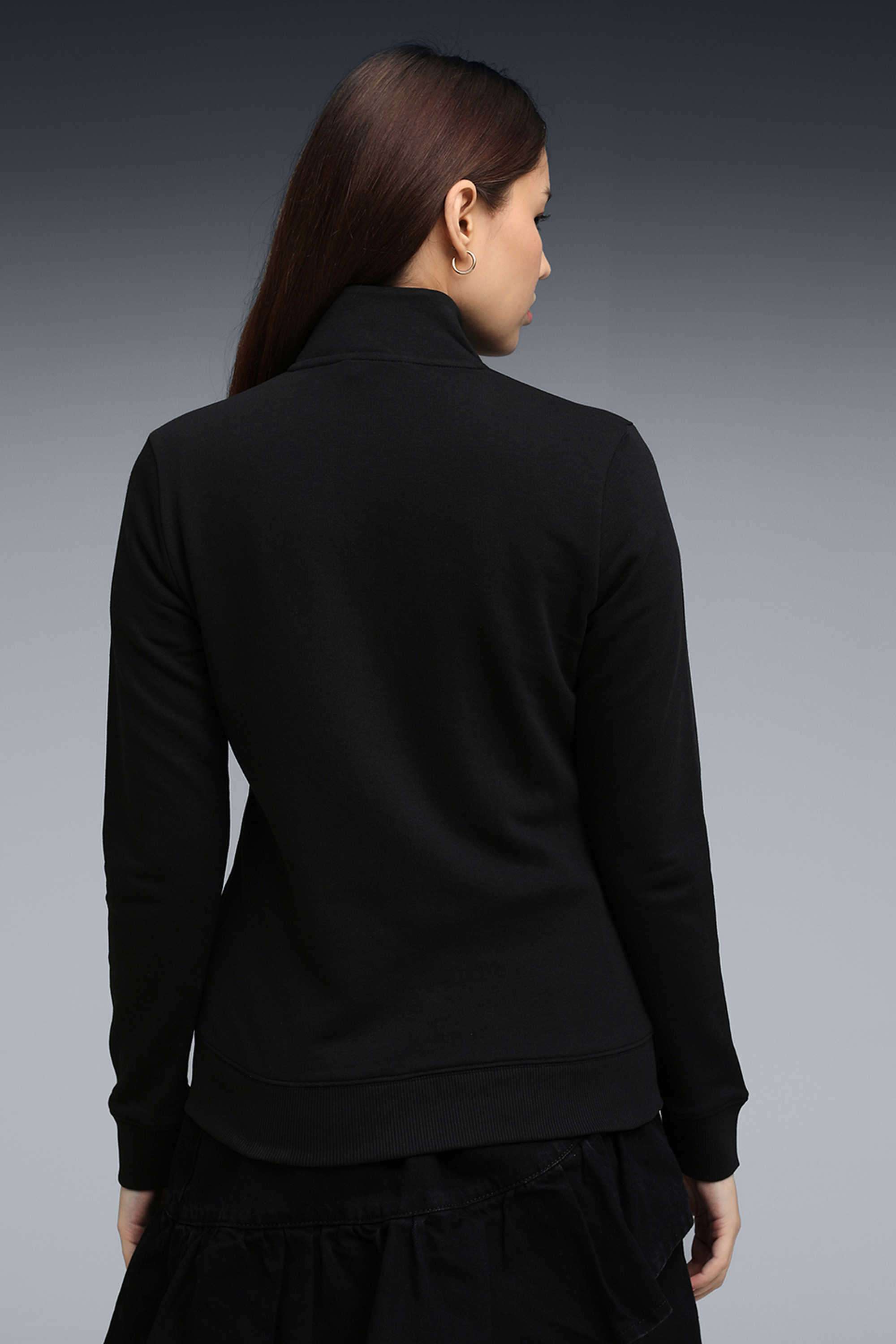 Solid-Cotton-High-Neck-Women-s-Sweatshirt