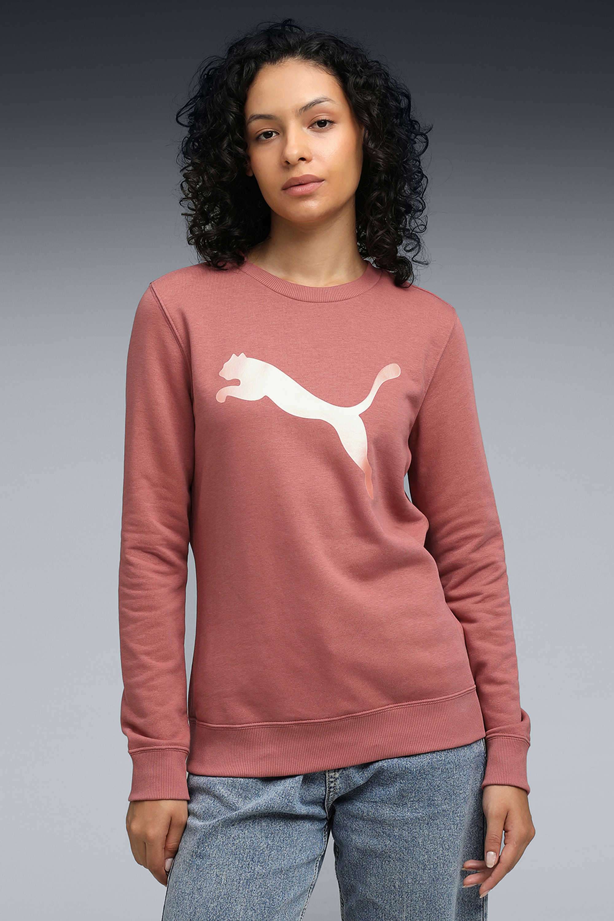Solid-Cotton-High-Neck-Women-s-Sweatshirt