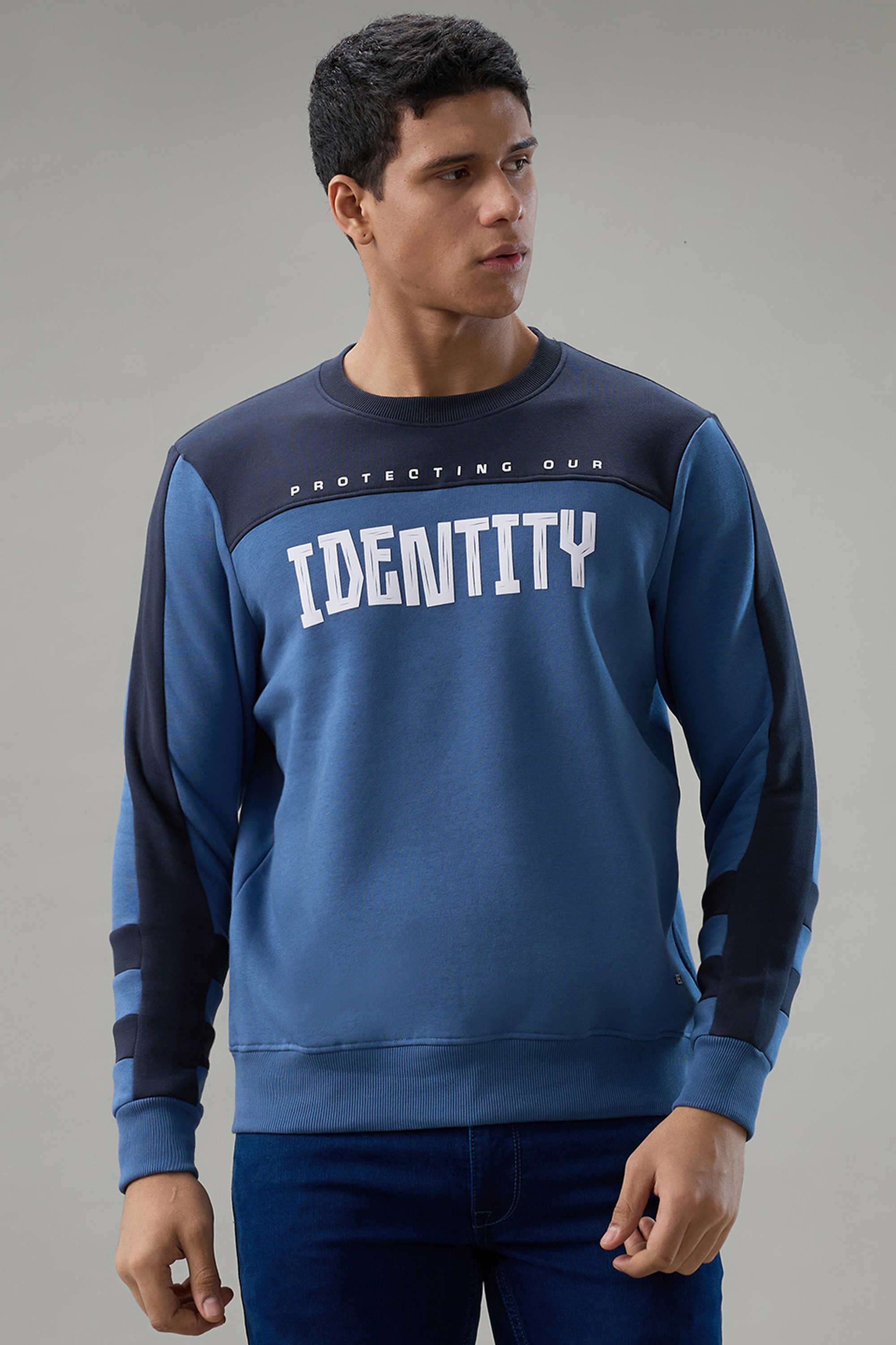 Solid-Cotton-Blend-Round-Neck-Men-s-Sweater