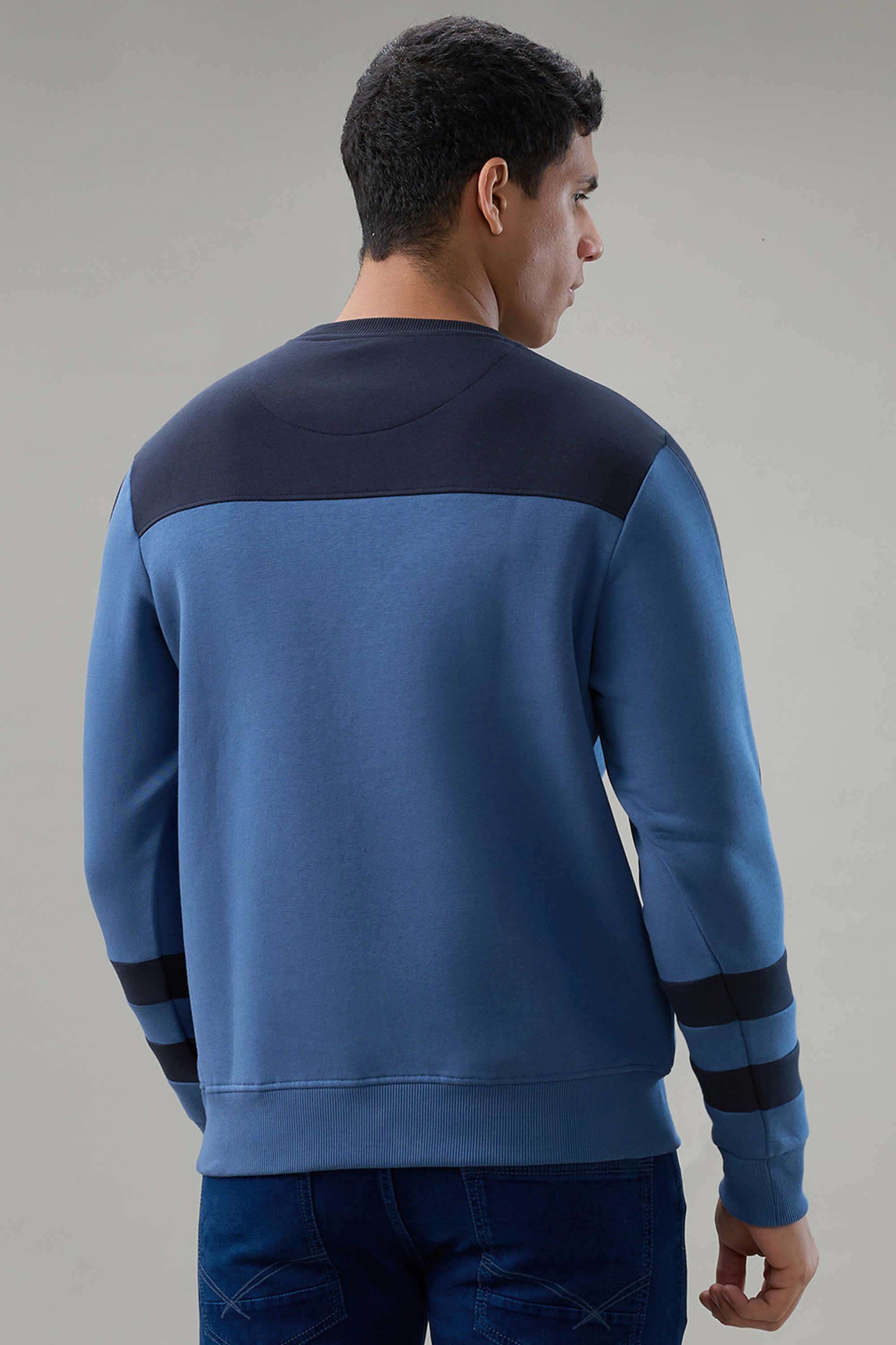 Solid-Cotton-Blend-Round-Neck-Men-s-Sweater