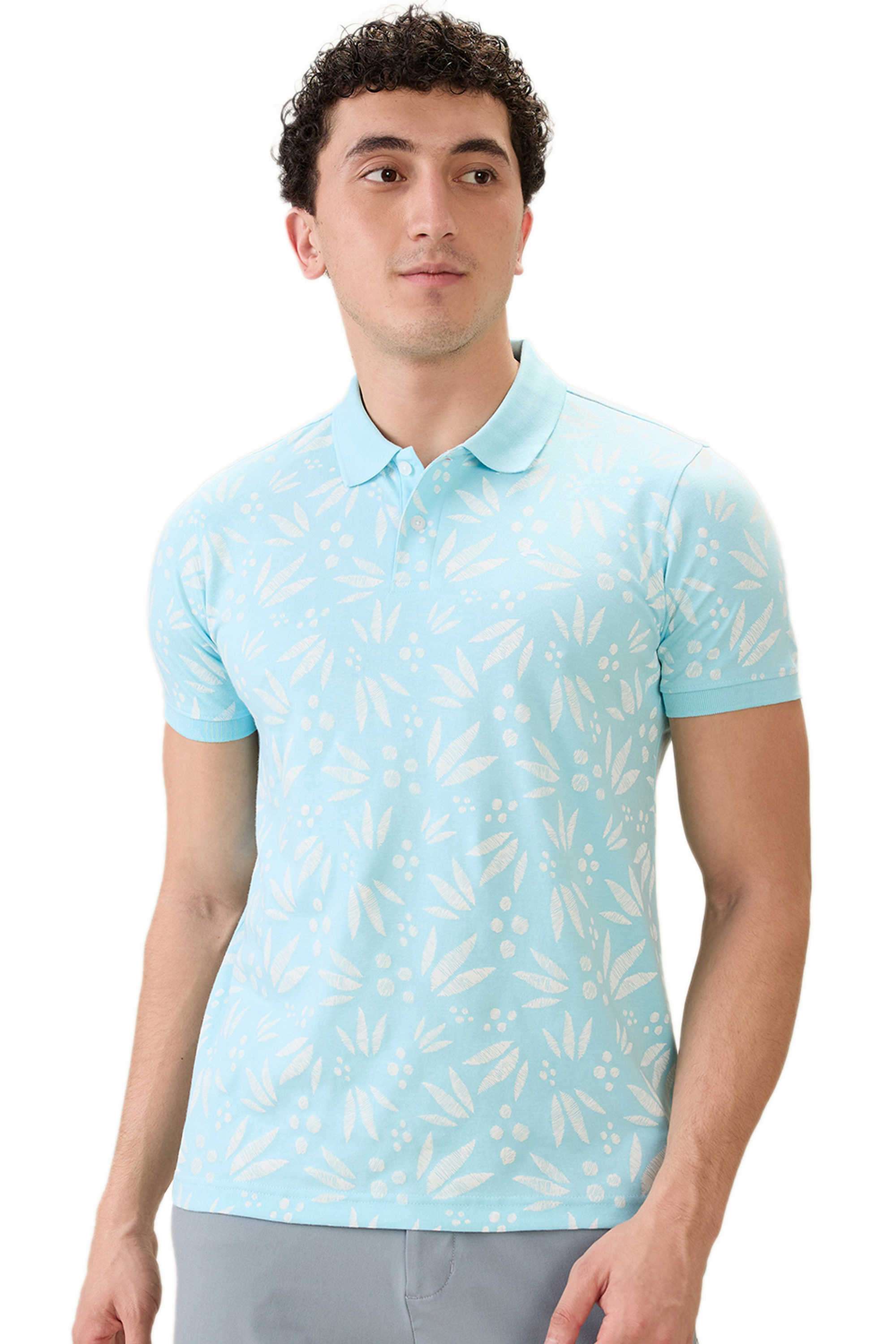Printed-Cotton-Polyester-Fleece-Polo-Men-s-T-Shirt