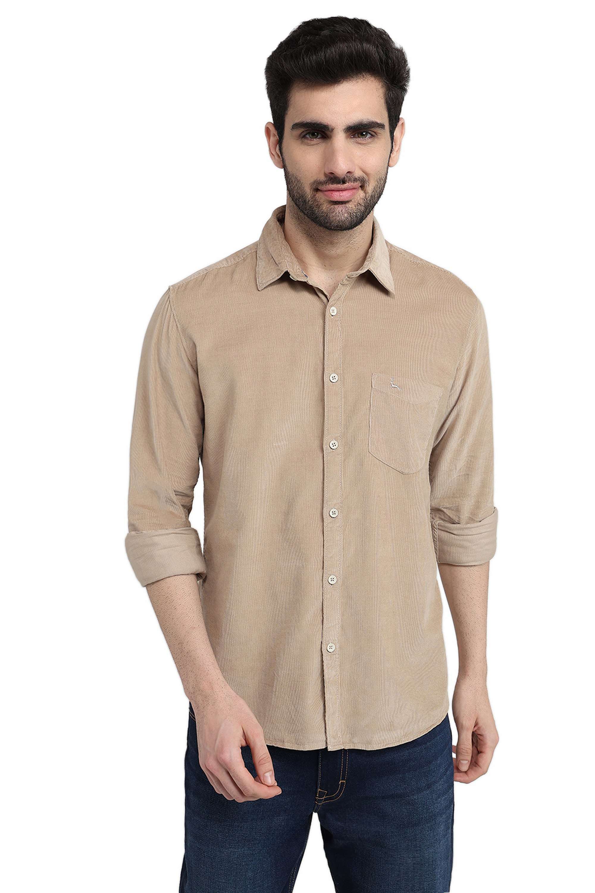 Solid-Cotton-Slim-Fit-Men-s-Casual-Shirt