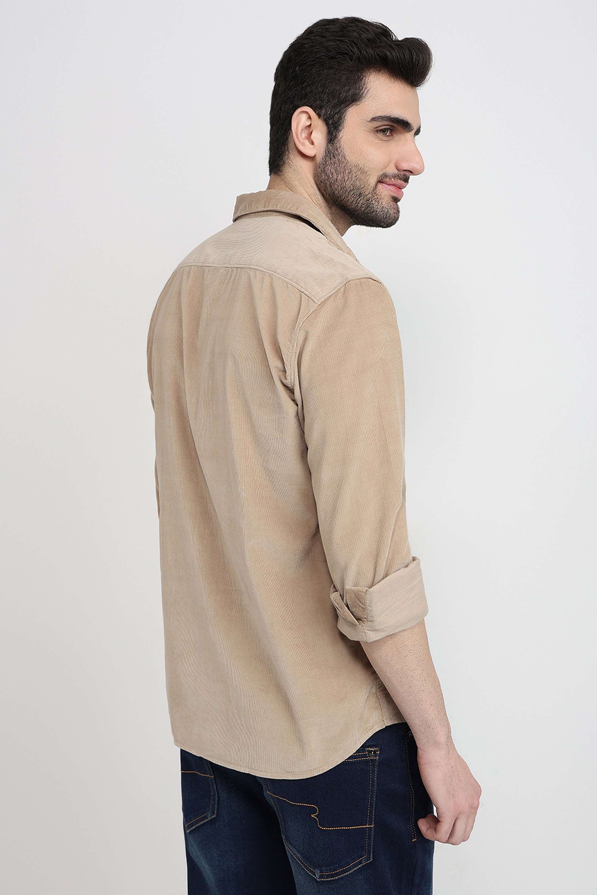 Solid-Cotton-Slim-Fit-Men-s-Casual-Shirt