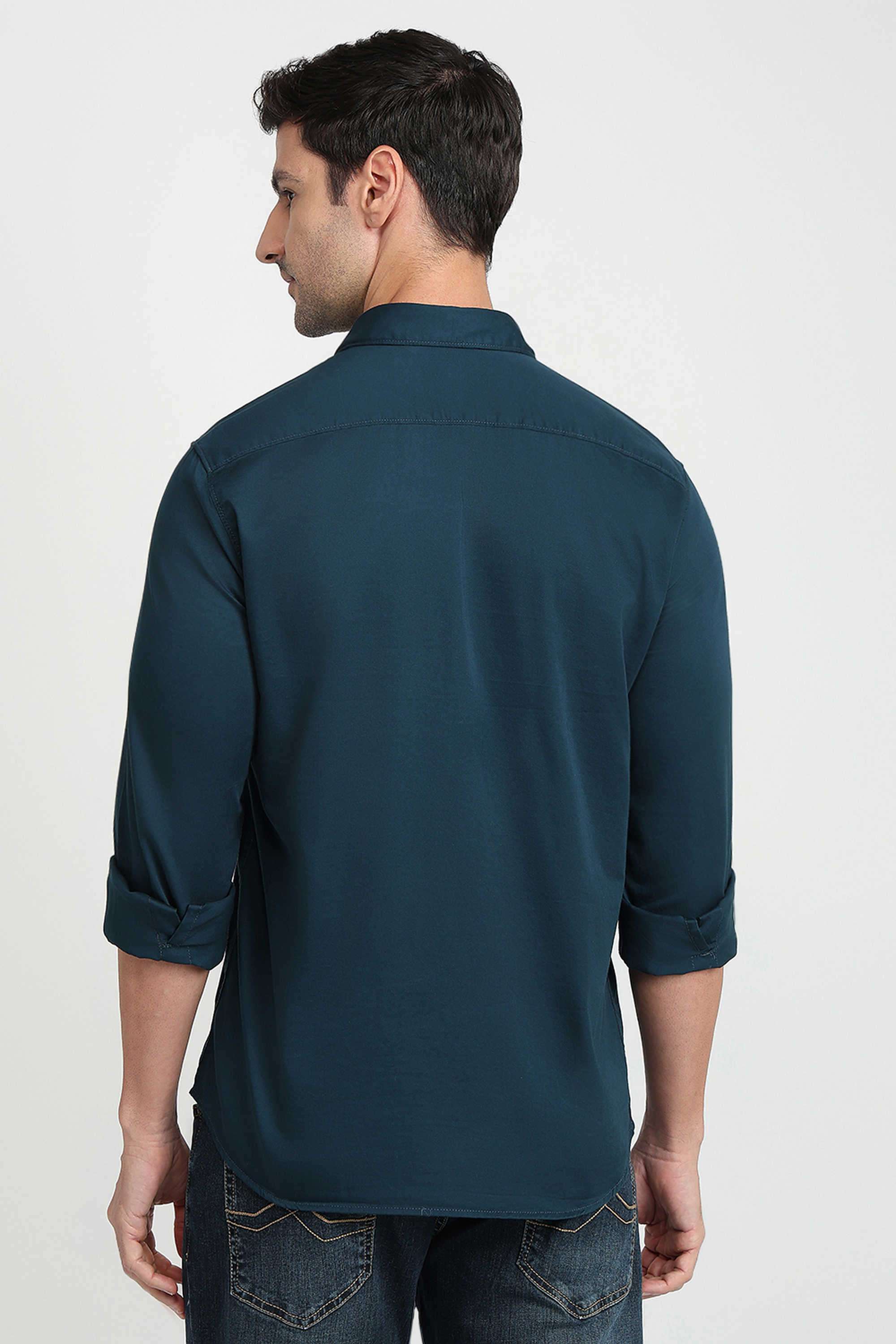 Solid-Cotton-Slim-Fit-Men-s-Casual-Shirt