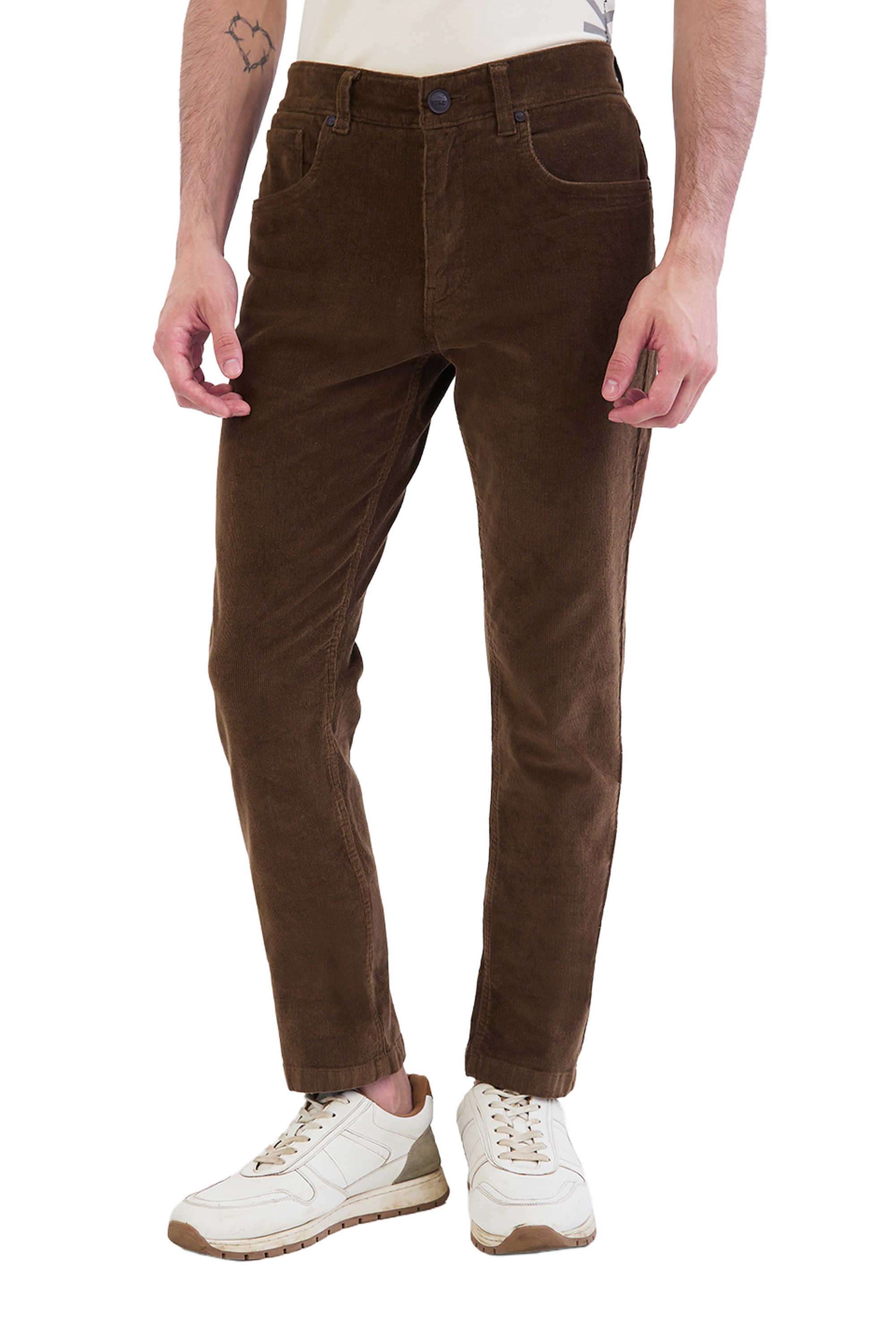 Solid-Cotton-Regular-Fit-Men-s-Casual-Trousers