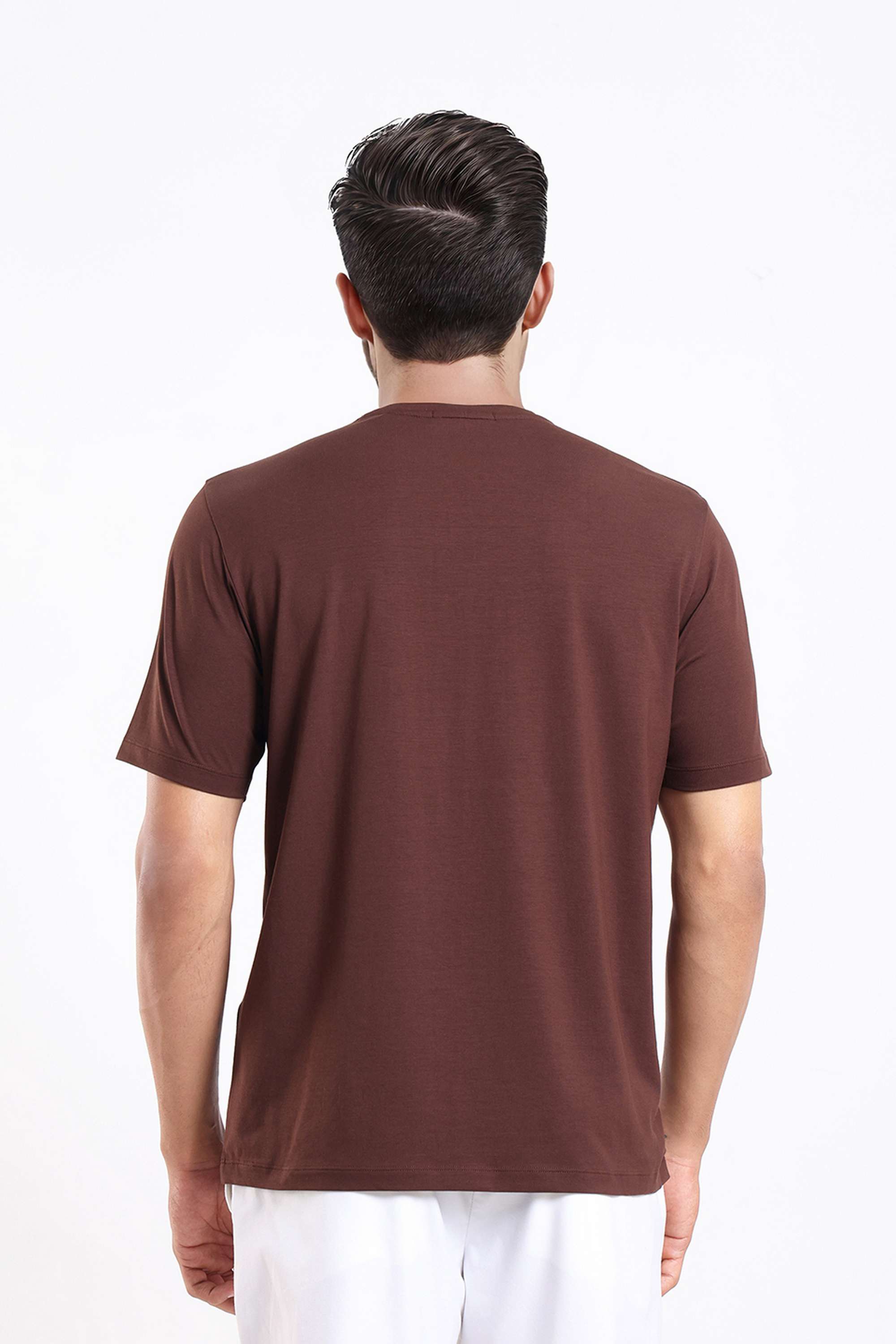 Solid-Cotton-Regular-Fit-Men-T-Shirt