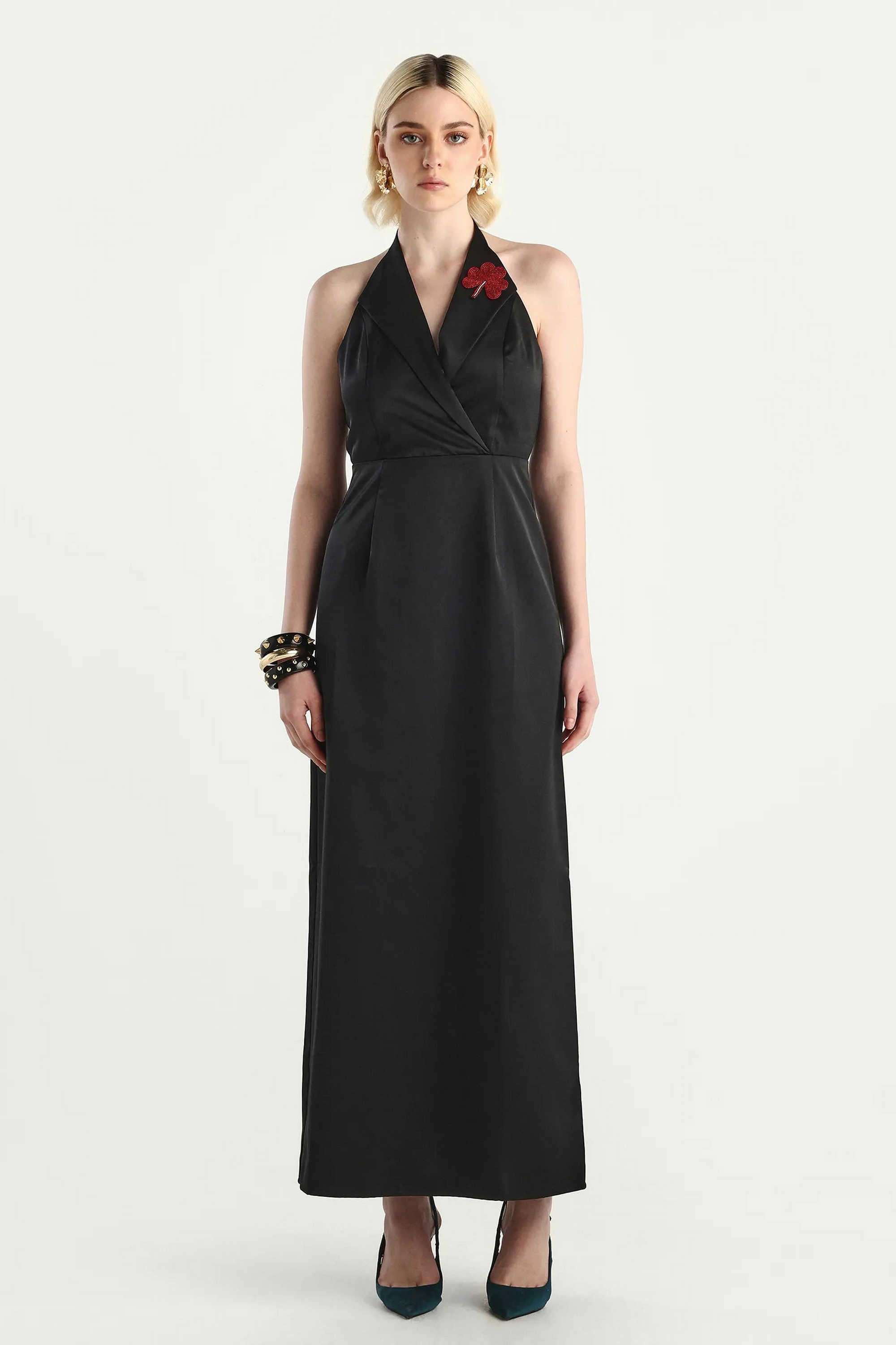 Solid-Polyester-Women-s-Dress