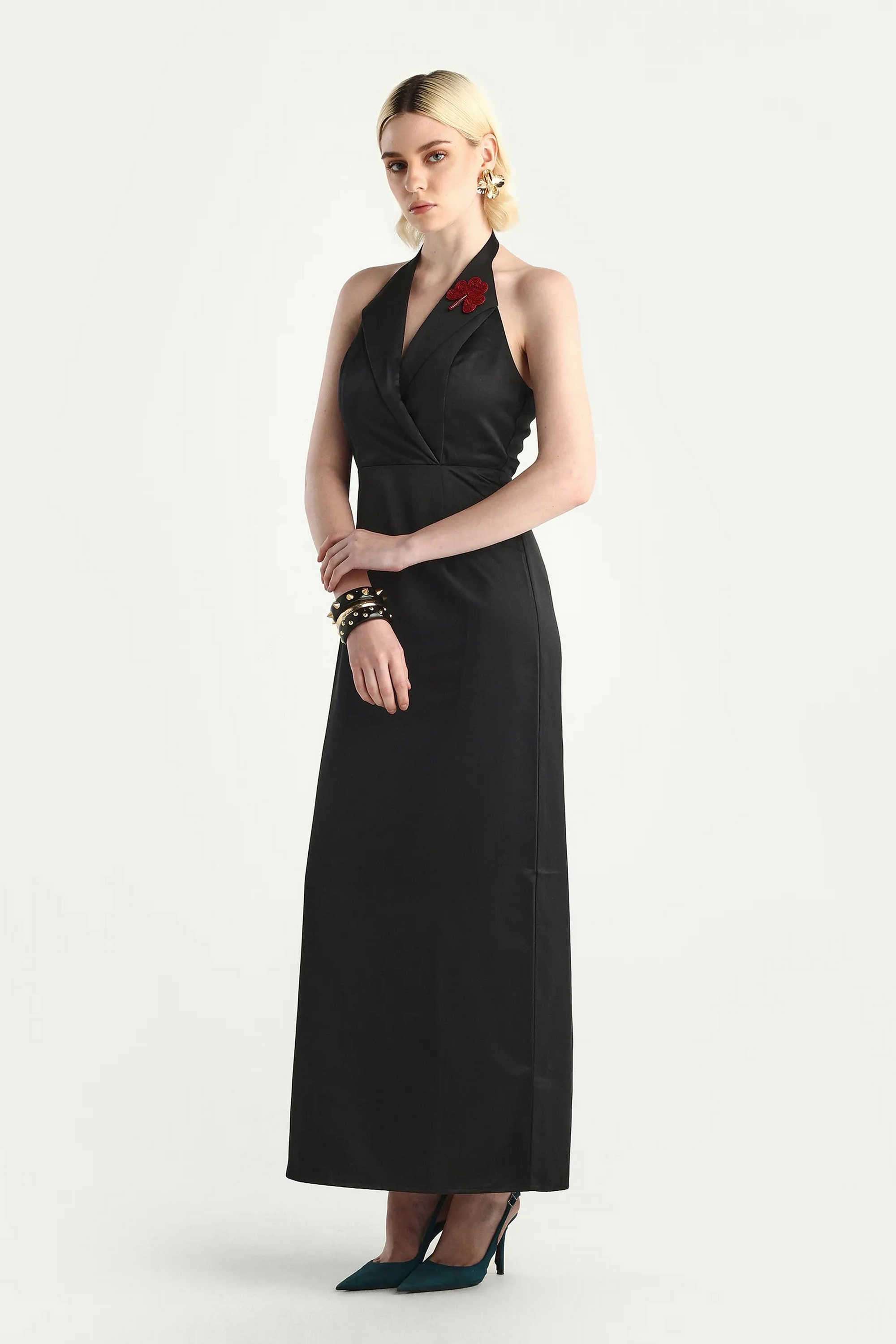 Solid-Polyester-Women-s-Dress