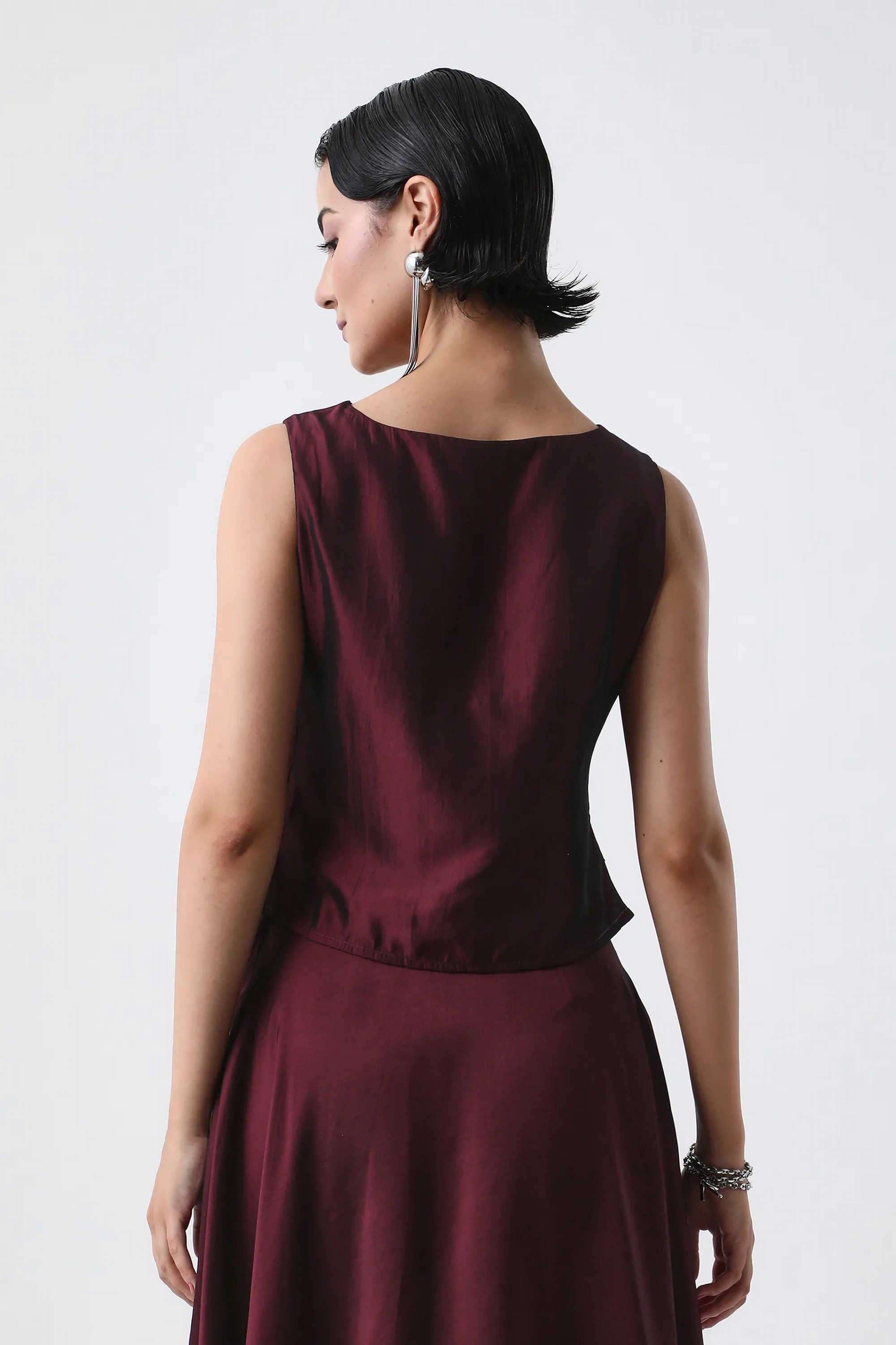 Solid-Polyester-Women-s-Top