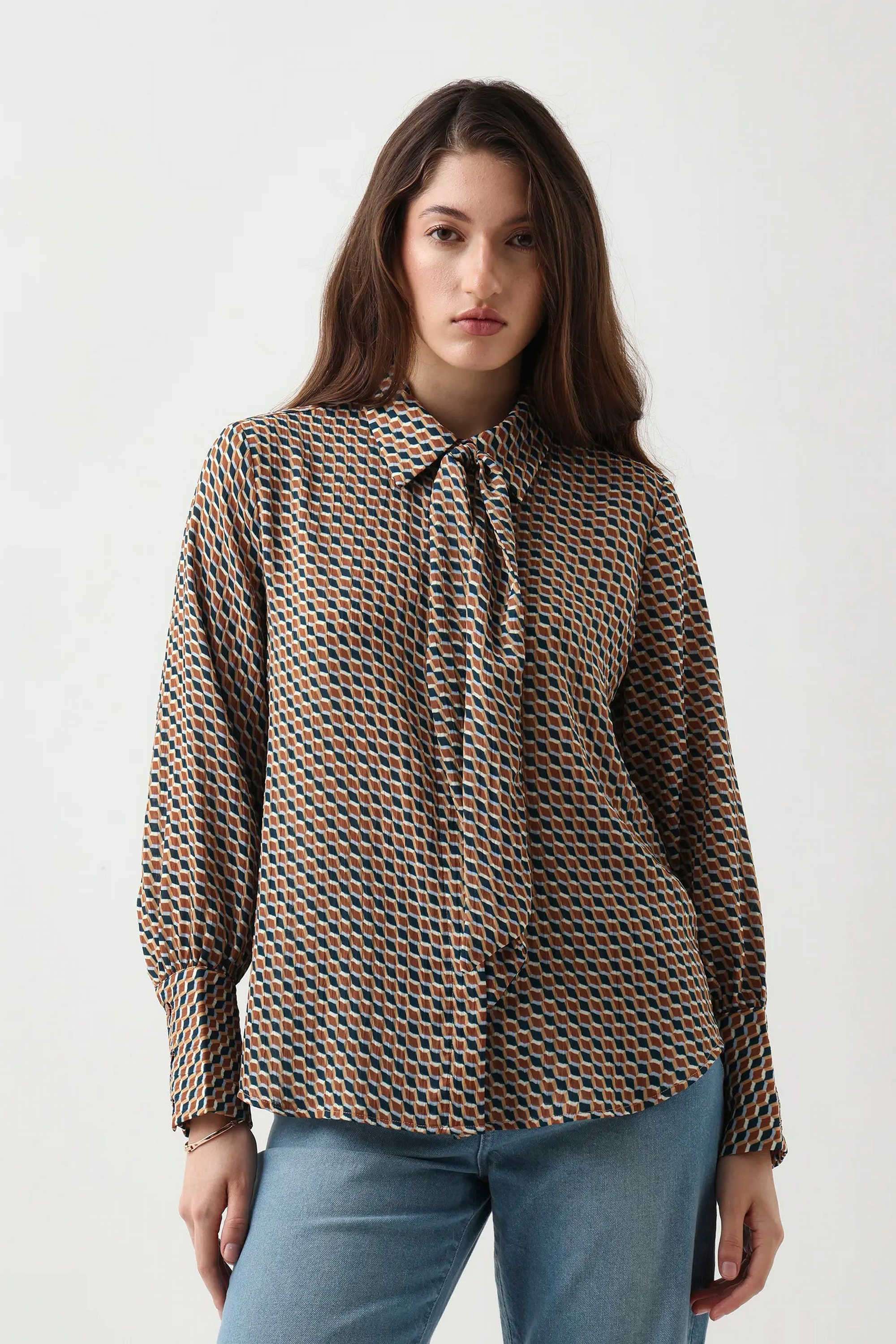 Printed-Polyester-Women-s-Shirt