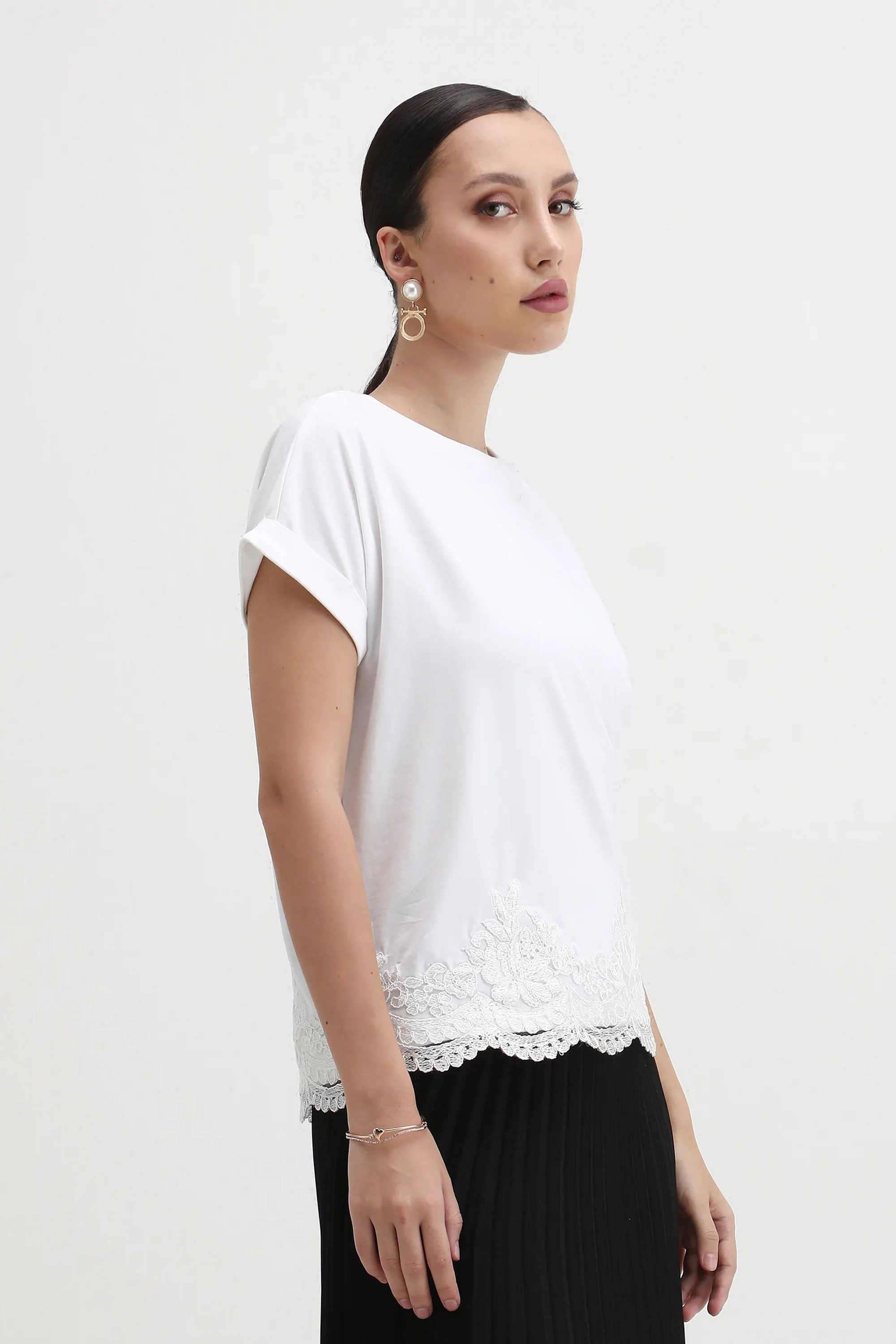 Printed-Cotton-Blend-Round-Neck-Women-s-T-Shirt