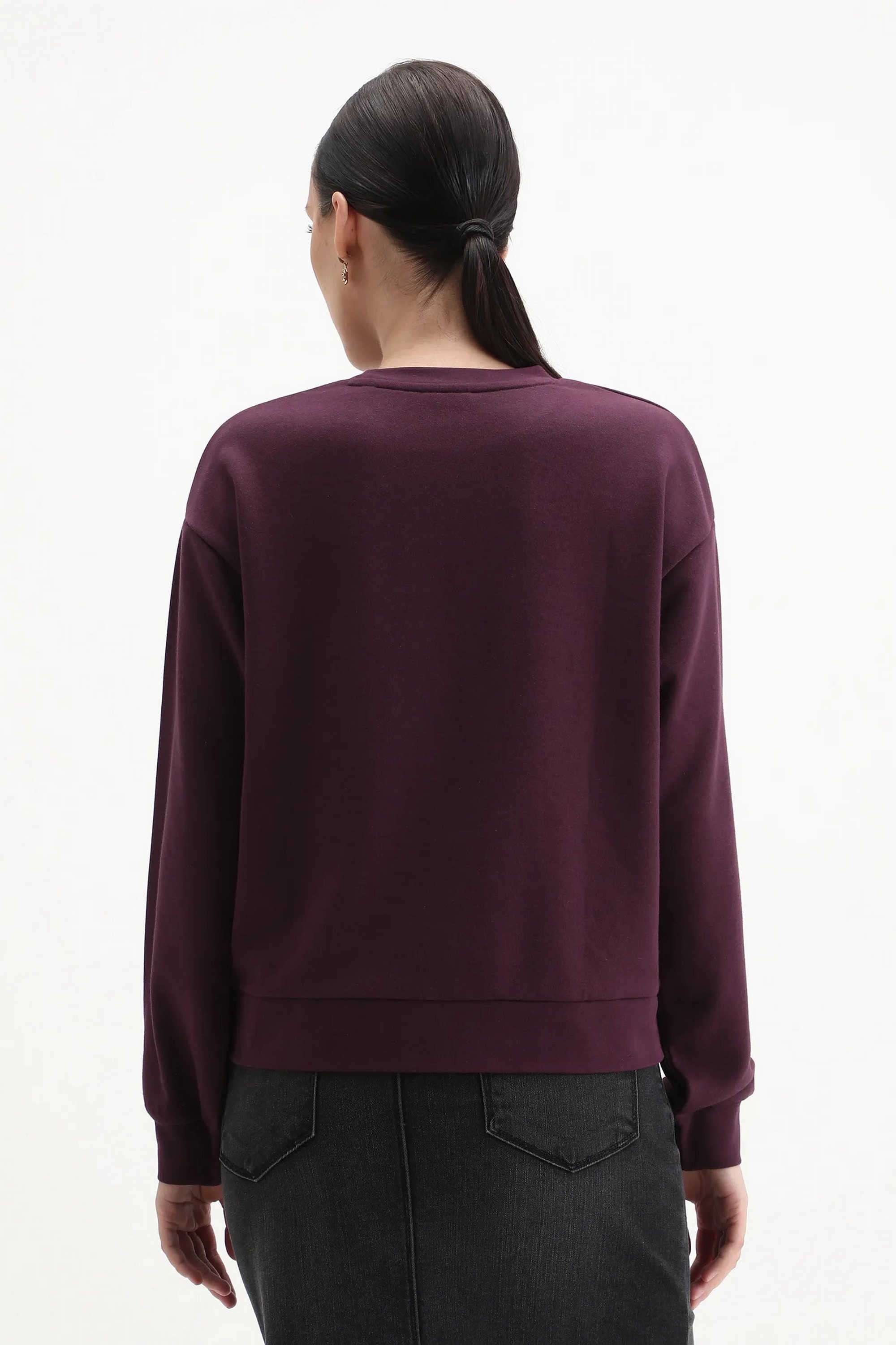 Printed-Blended-Fabric-Round-Neck-Women-s-Sweatshirt