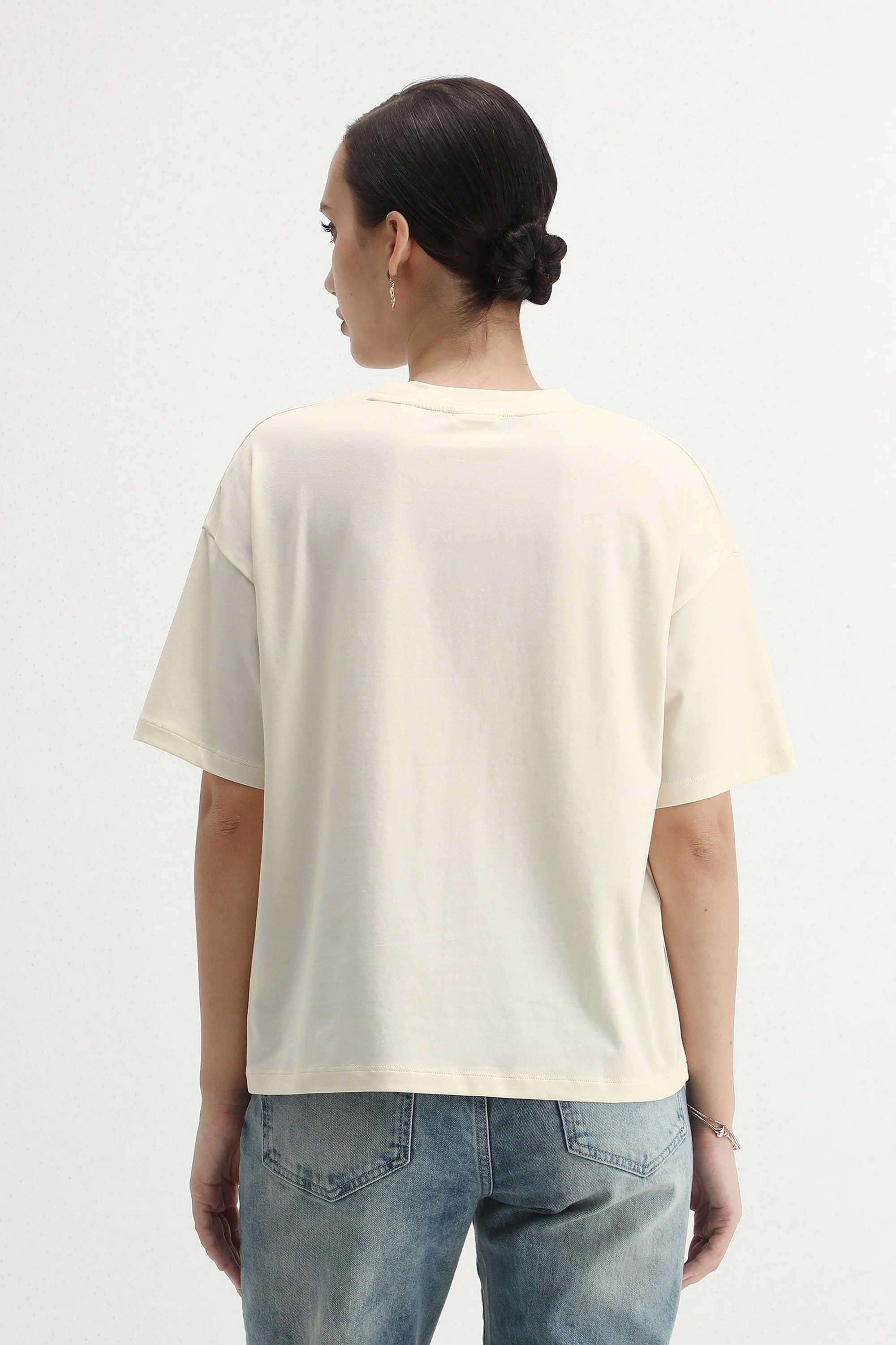 Abstract-Blended-Fabric-Round-Neck-Women-s-T-Shirt