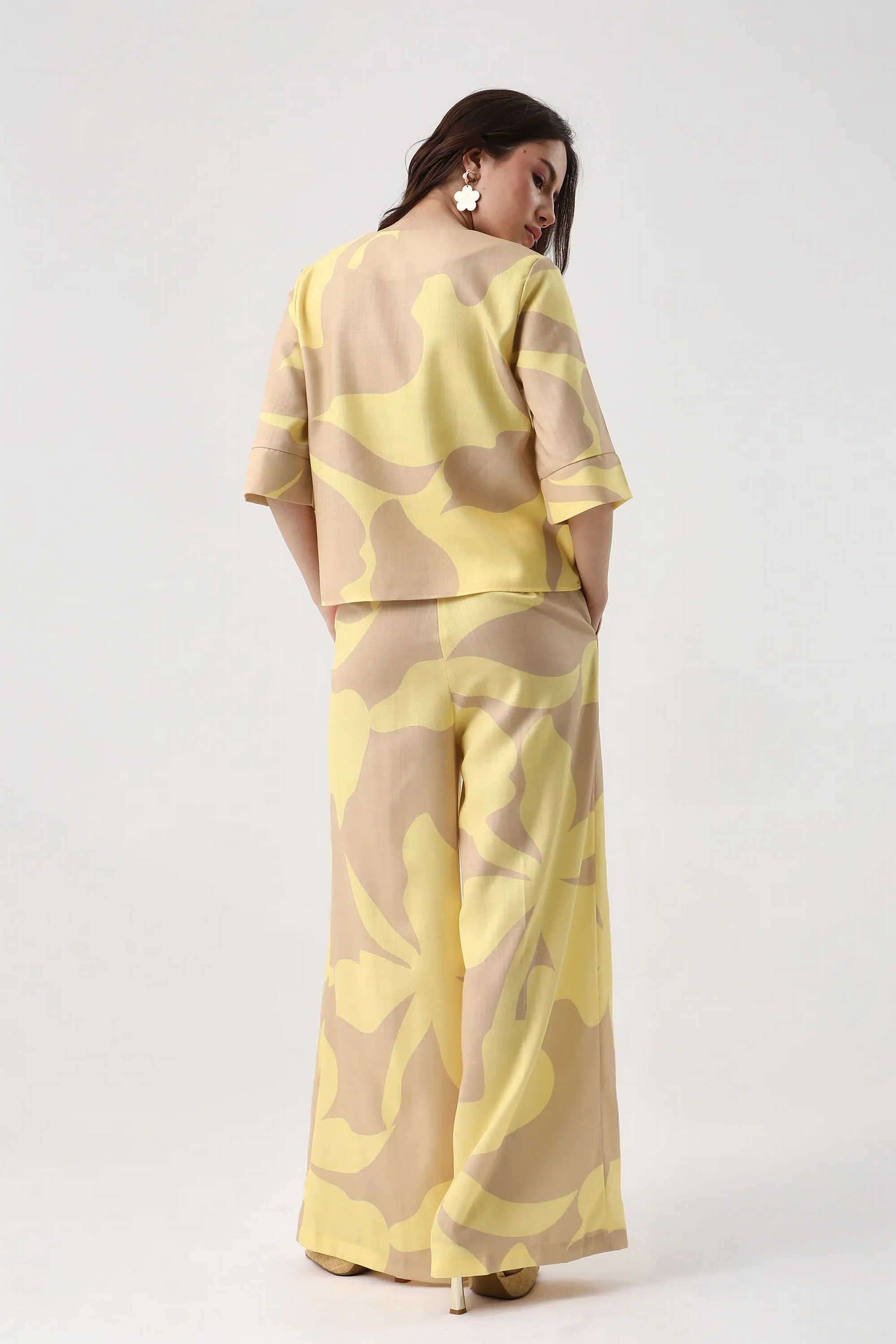 Printed-Wide-Leg-Fit-Polyester-Women-s-Casual-Wear-Trousers