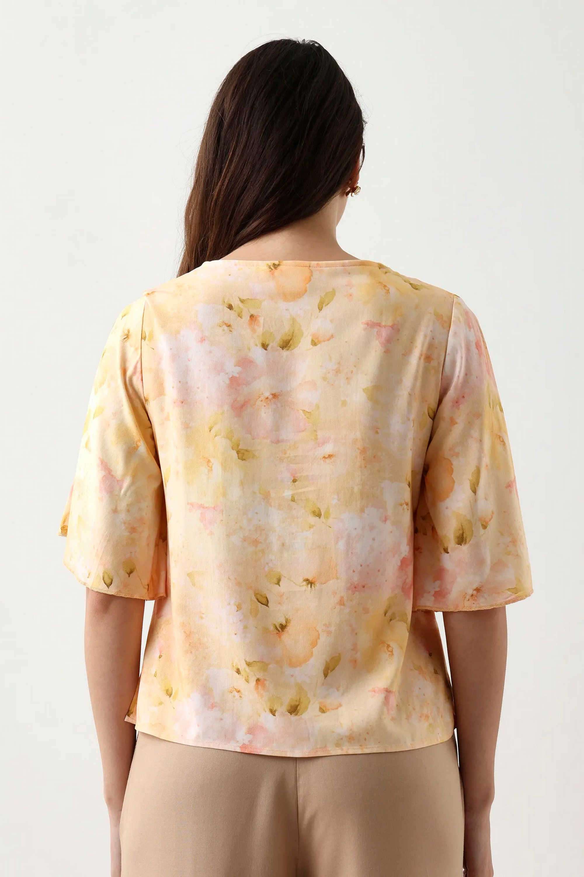 Printed-Viscose-Round-Neck-Women-s-Top