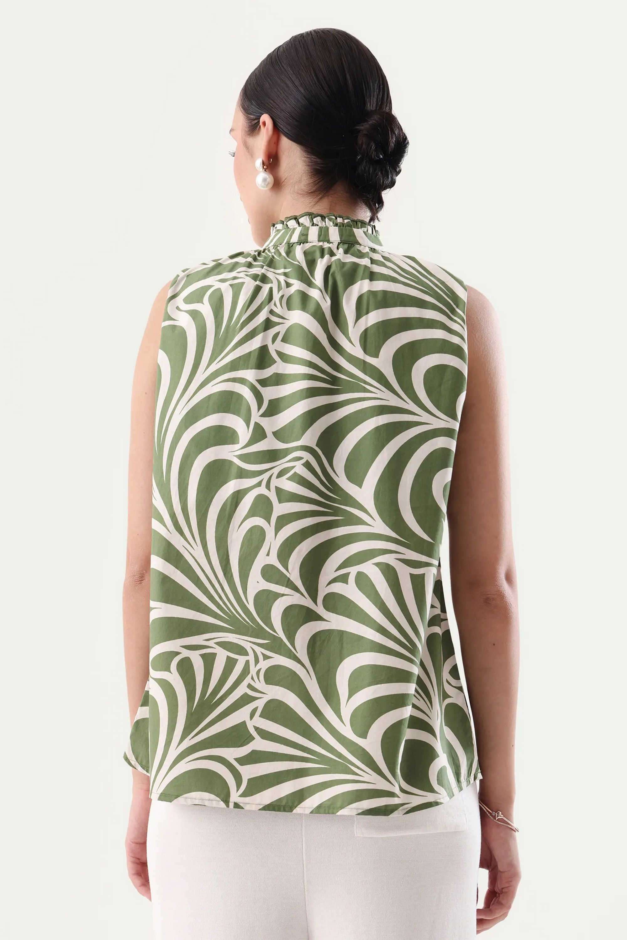 Printed-Cotton-Collared-Women-s-Top