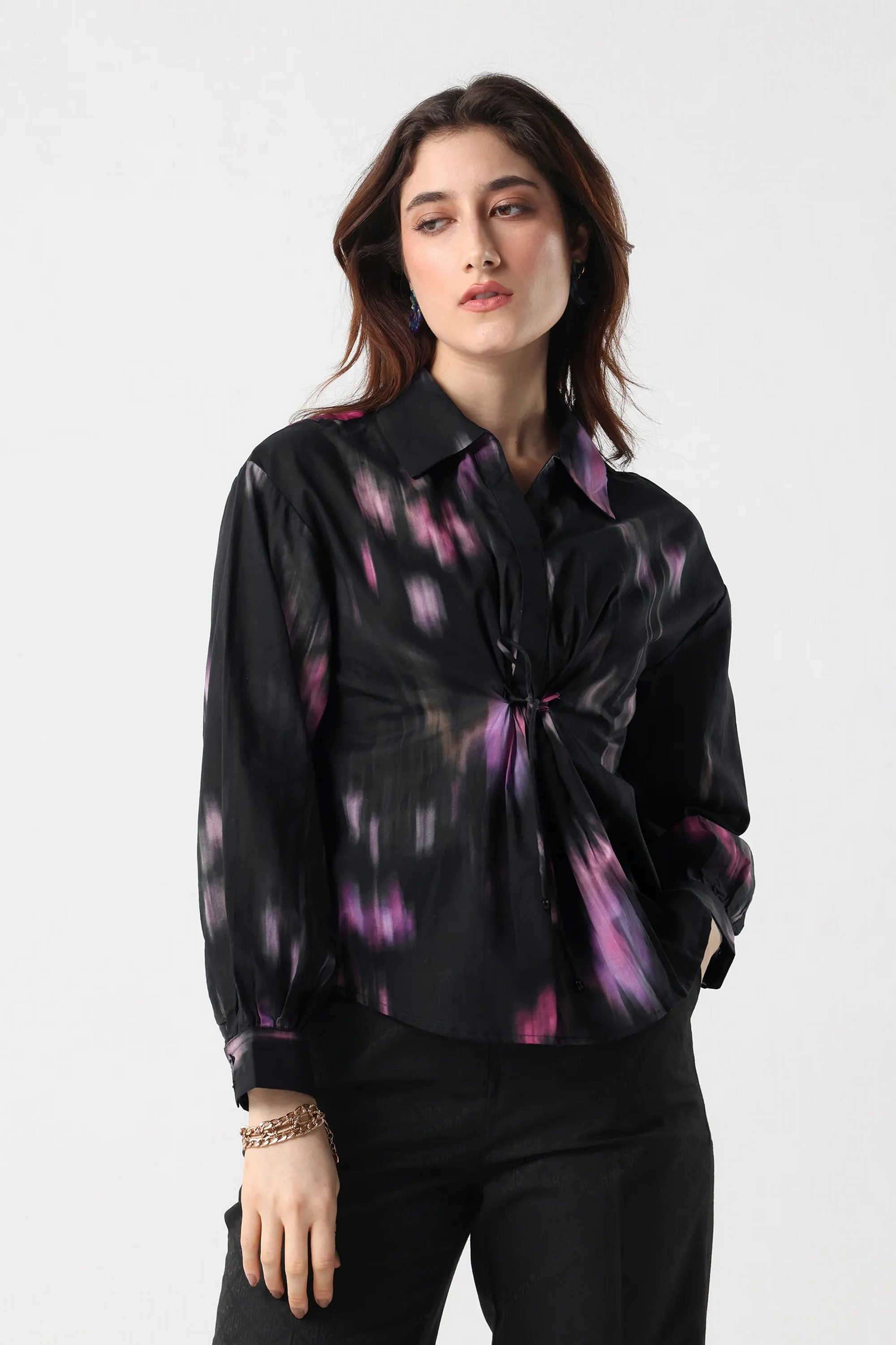 Printed-Cotton-Collared-Women-s-Top