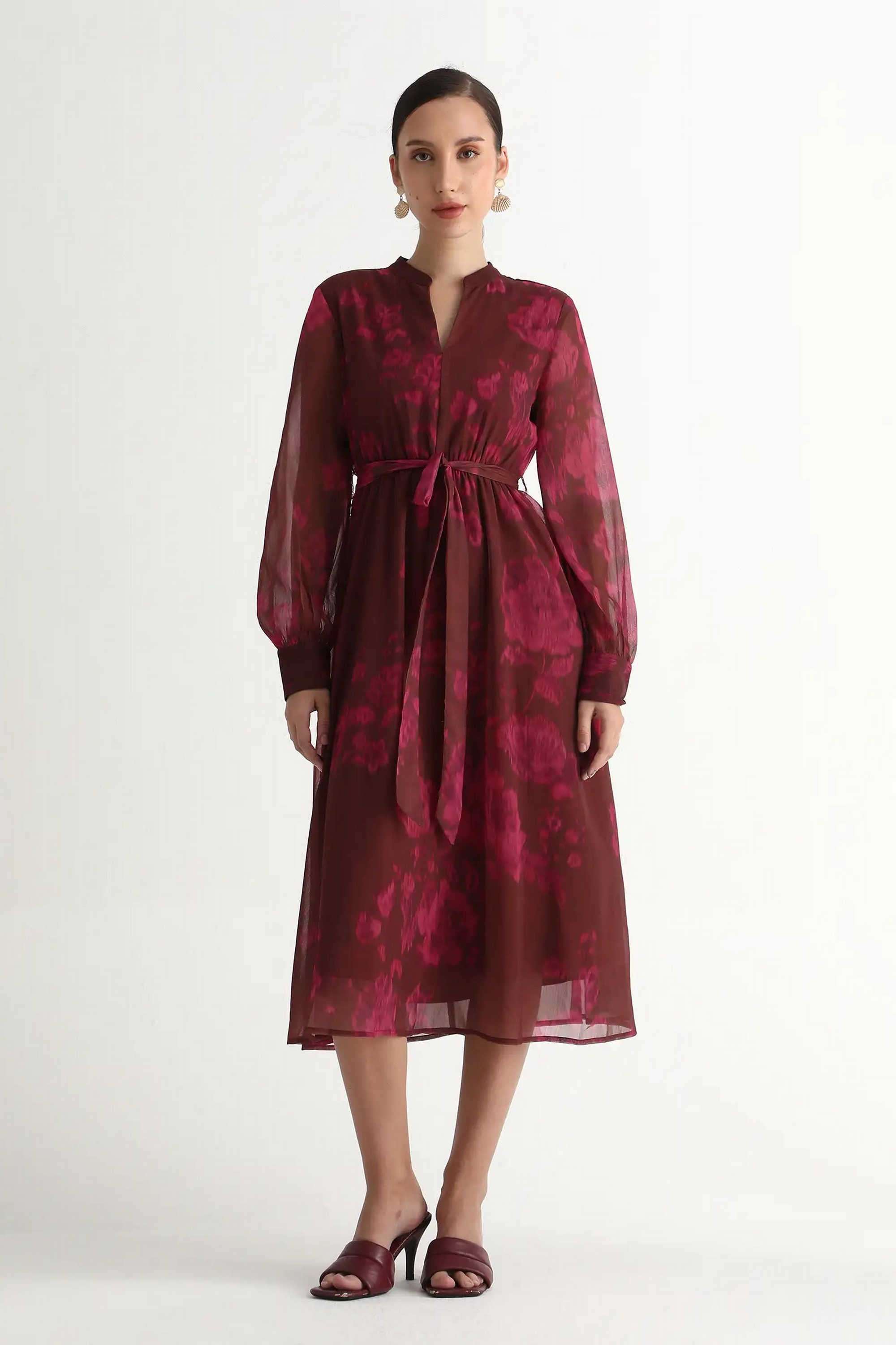 Printed-Polyester-Women-s-Dress