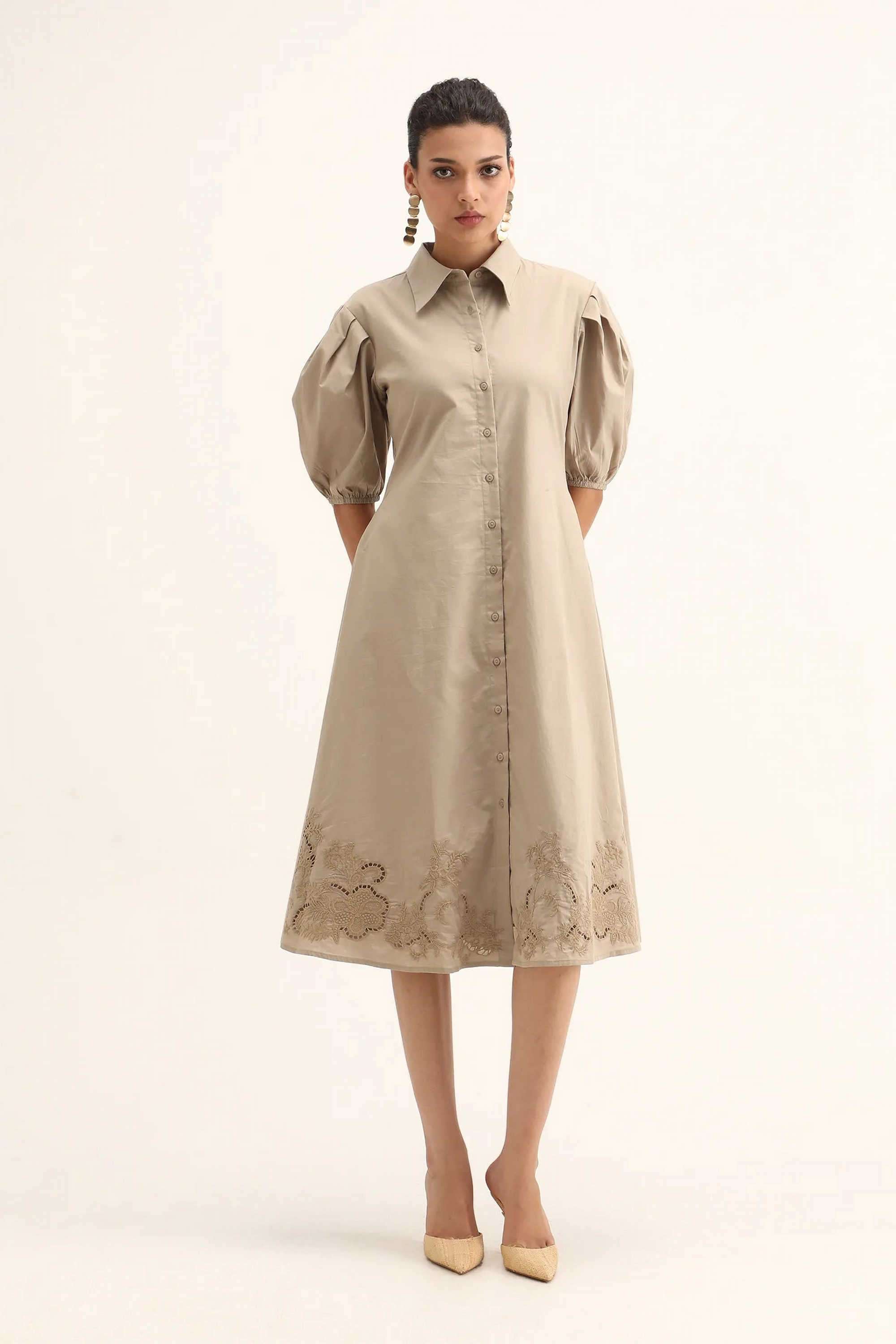 Geometric-Print-Cotton-Women-s-Dress