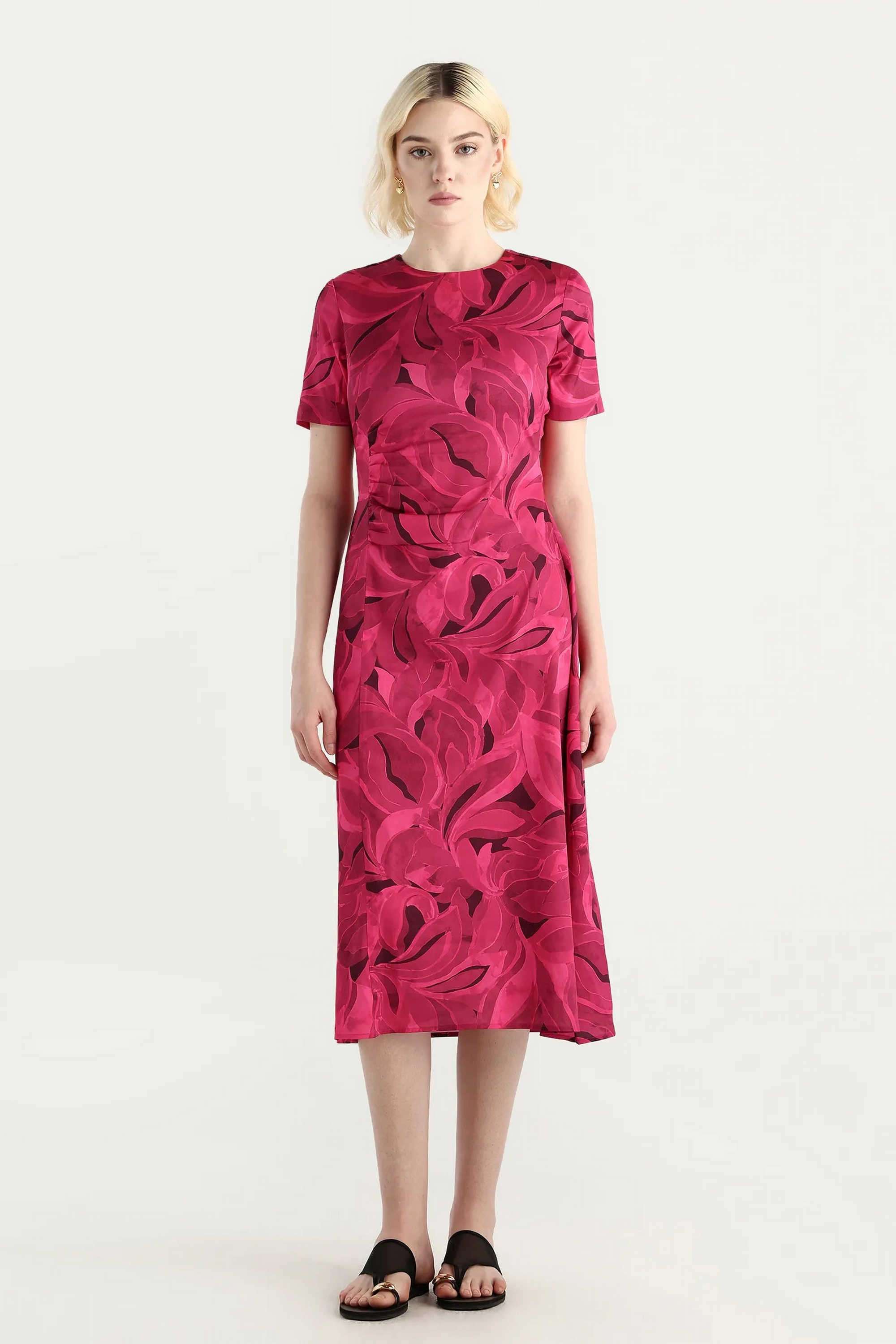 Printed-Cotton-High-Neck-Women-s-Dress