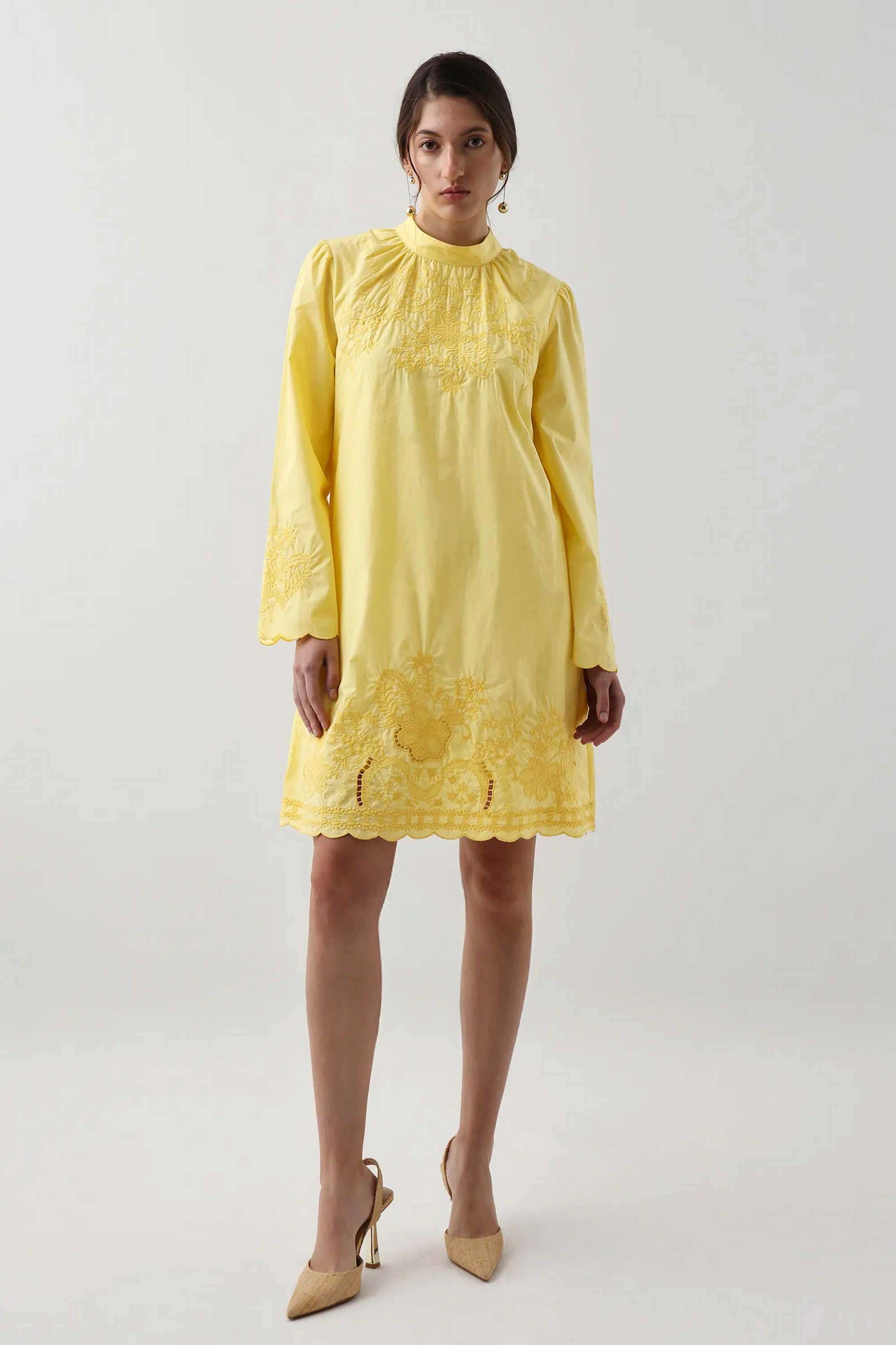 Solid-Blended-Fabric-Women-s-Dress